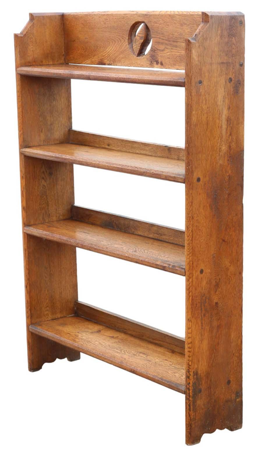 Antique Victorian Gothic Oak Bookcase Display Cabinet - High-Quality 19th Century Piece (1 of 5)