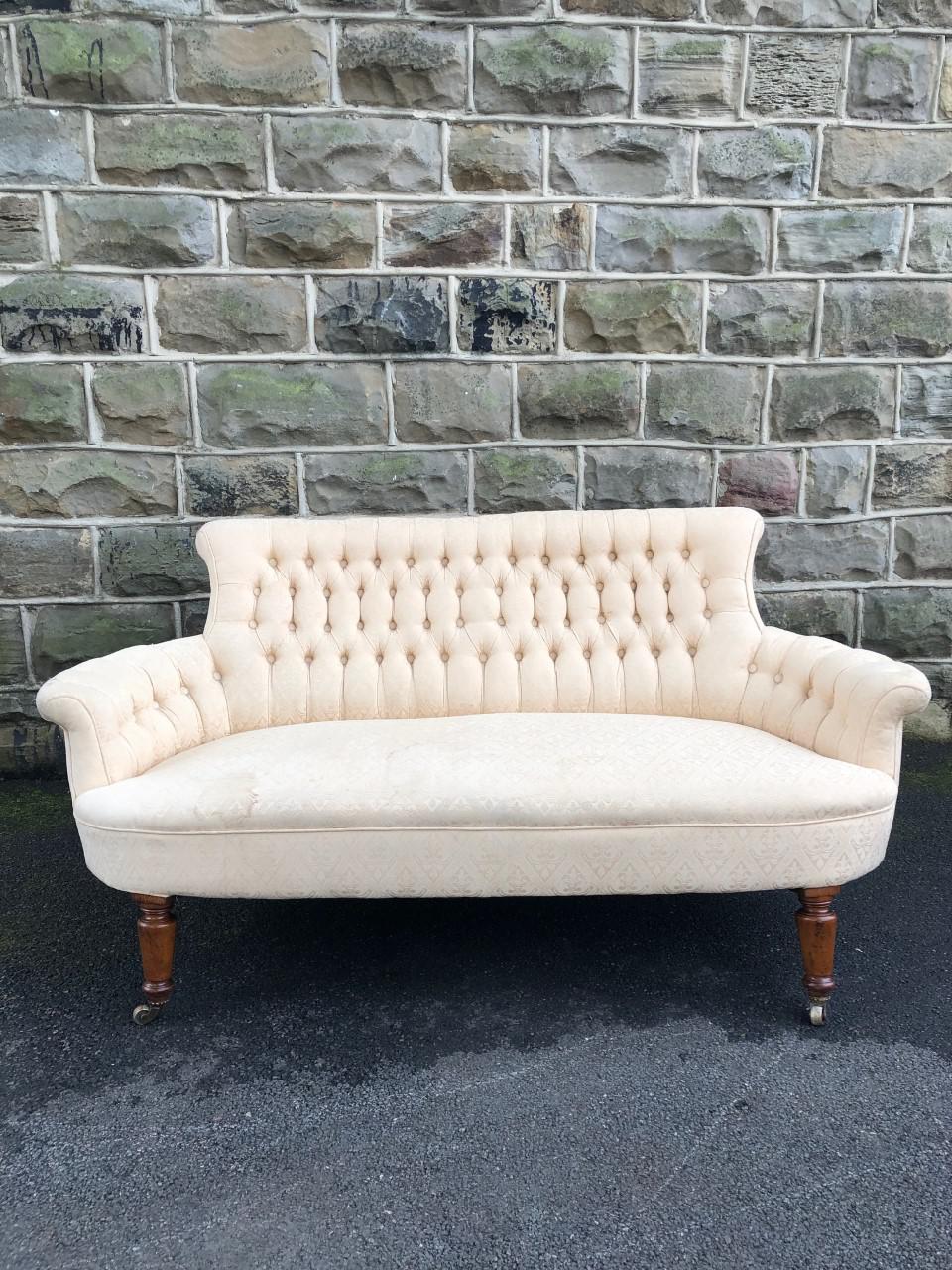 Antique English Upholstered Sofa (1 of 8) Antique English Upholstered Sofa (1 of 8)