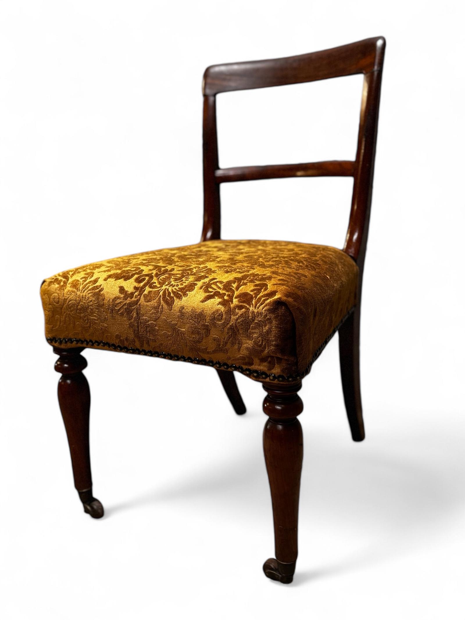 Antique Victorian Bedroom Chair / New Upholstery c.1860 (1 of 9)