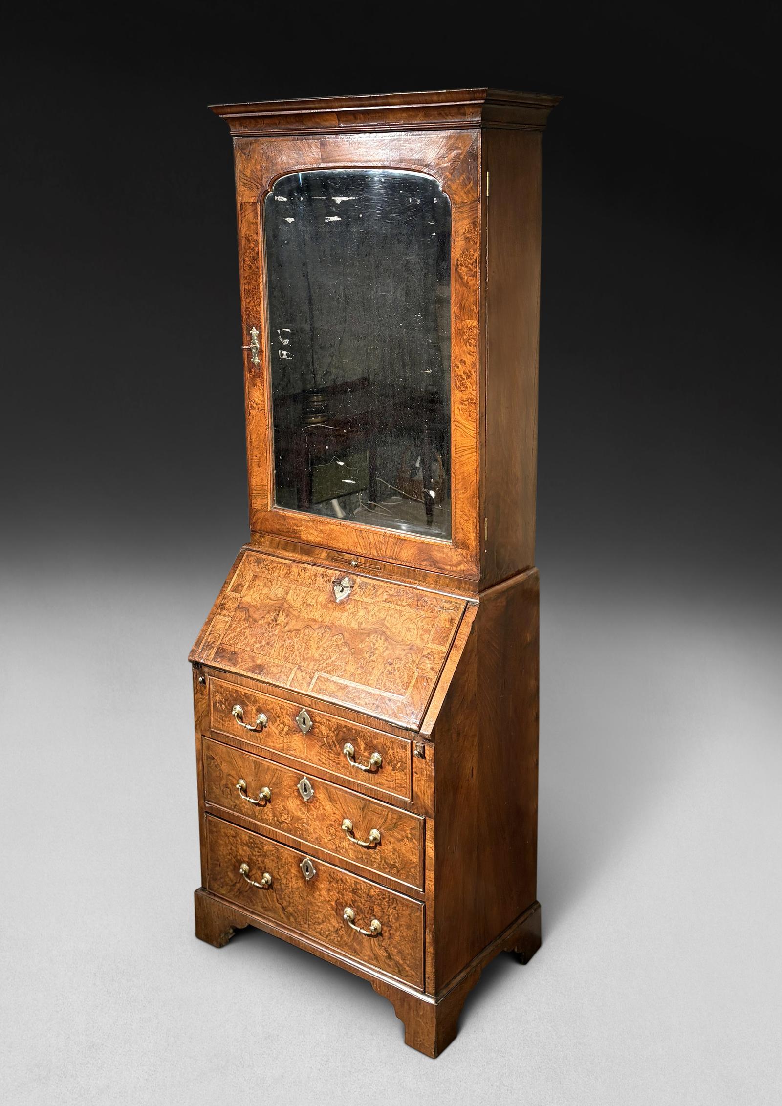 Queen Anne Period Burr Walnut Bureau Bookcase (1 of 6) Queen Anne Period Burr Walnut Bureau Bookcase (1 of 6)