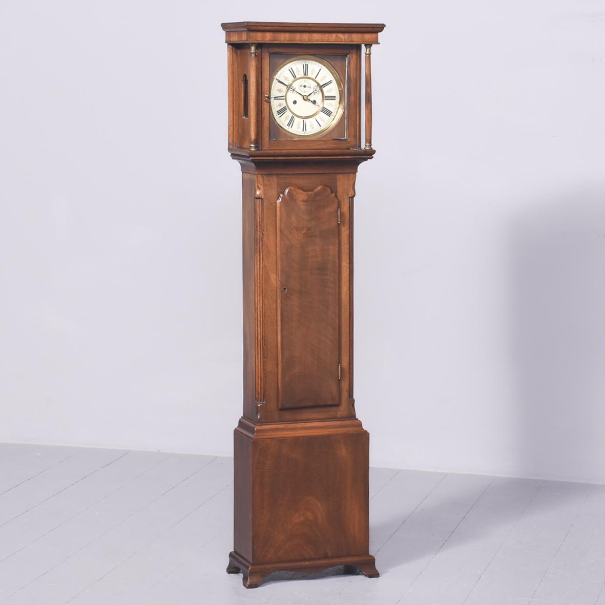 Neat-sized Mahogany Grandmother Clock in Georgian Style (1 of 10)