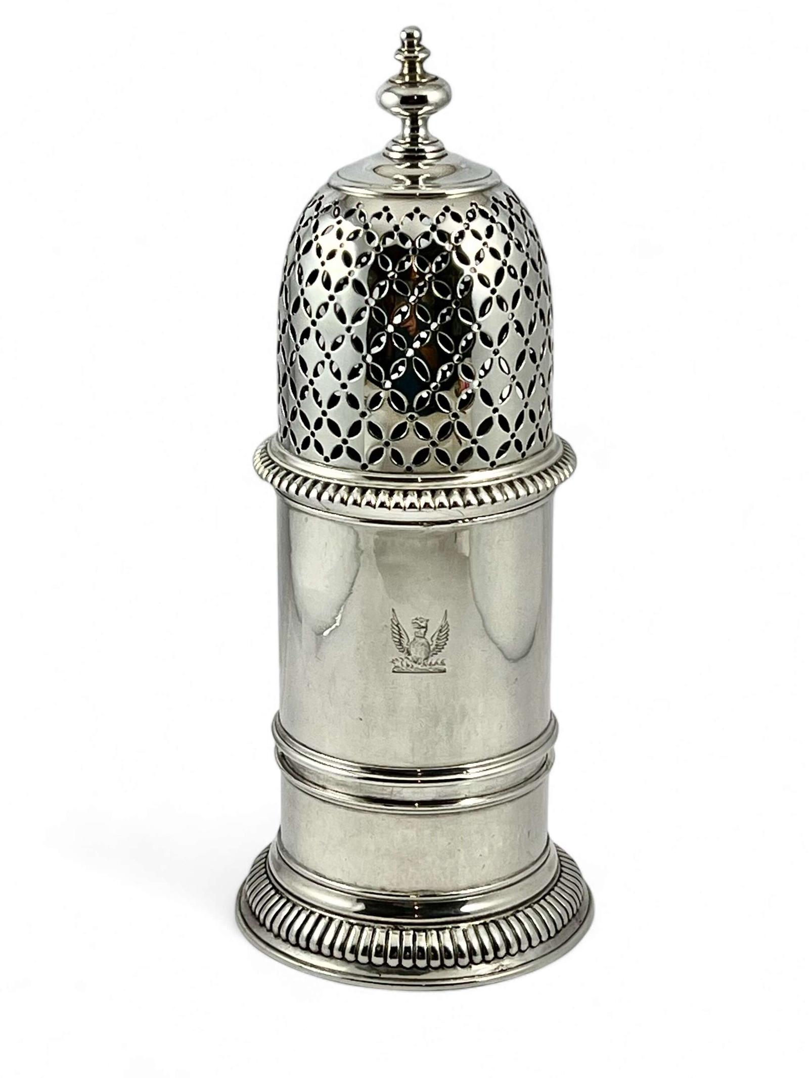 Extra Large Victorian Antique Silver Georgian Style Caster - London 1875 (1 of 7)