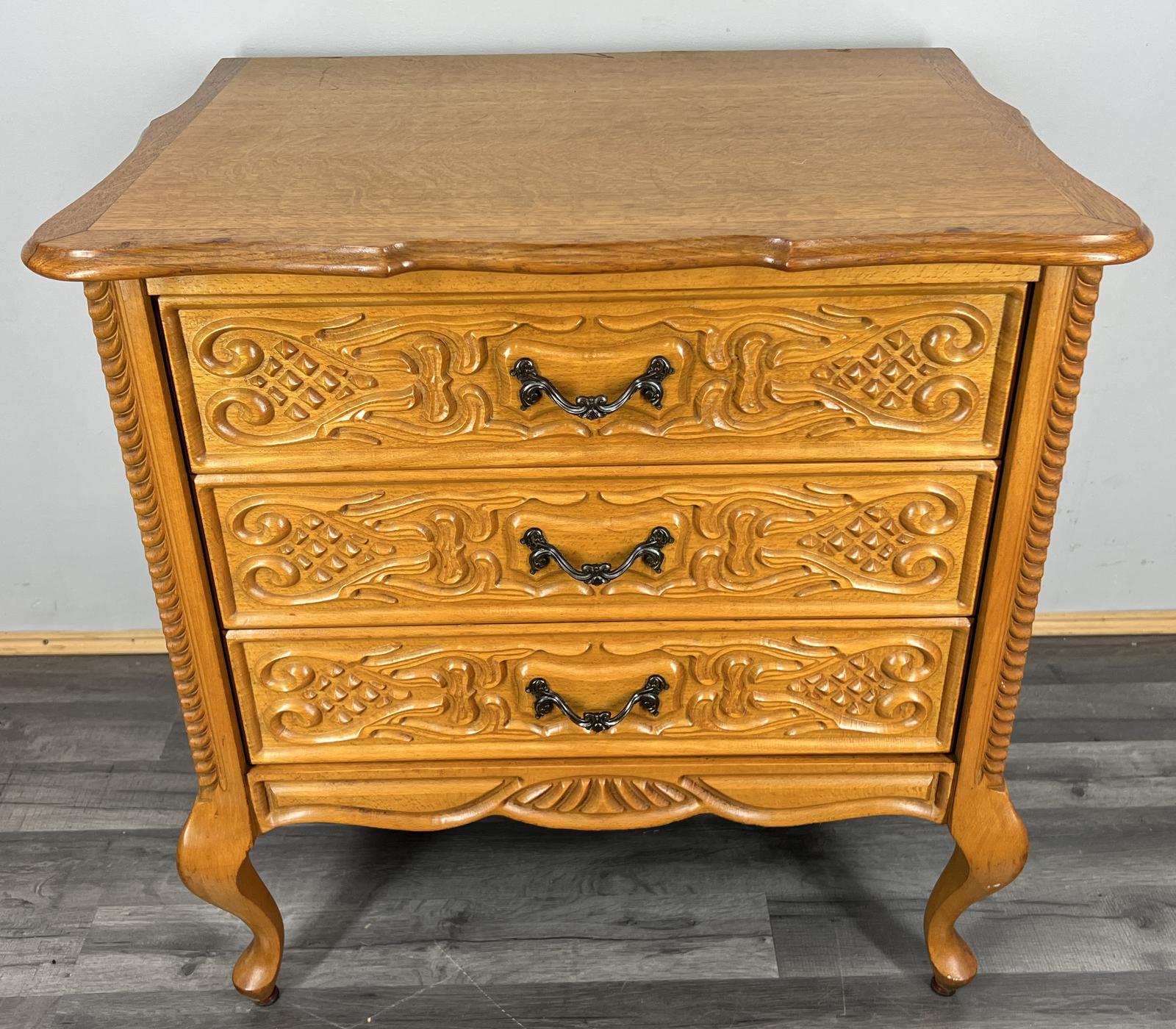 Chest of Drawers Vintage French 3 Drawers Ornate Cabinet (1 of 15)