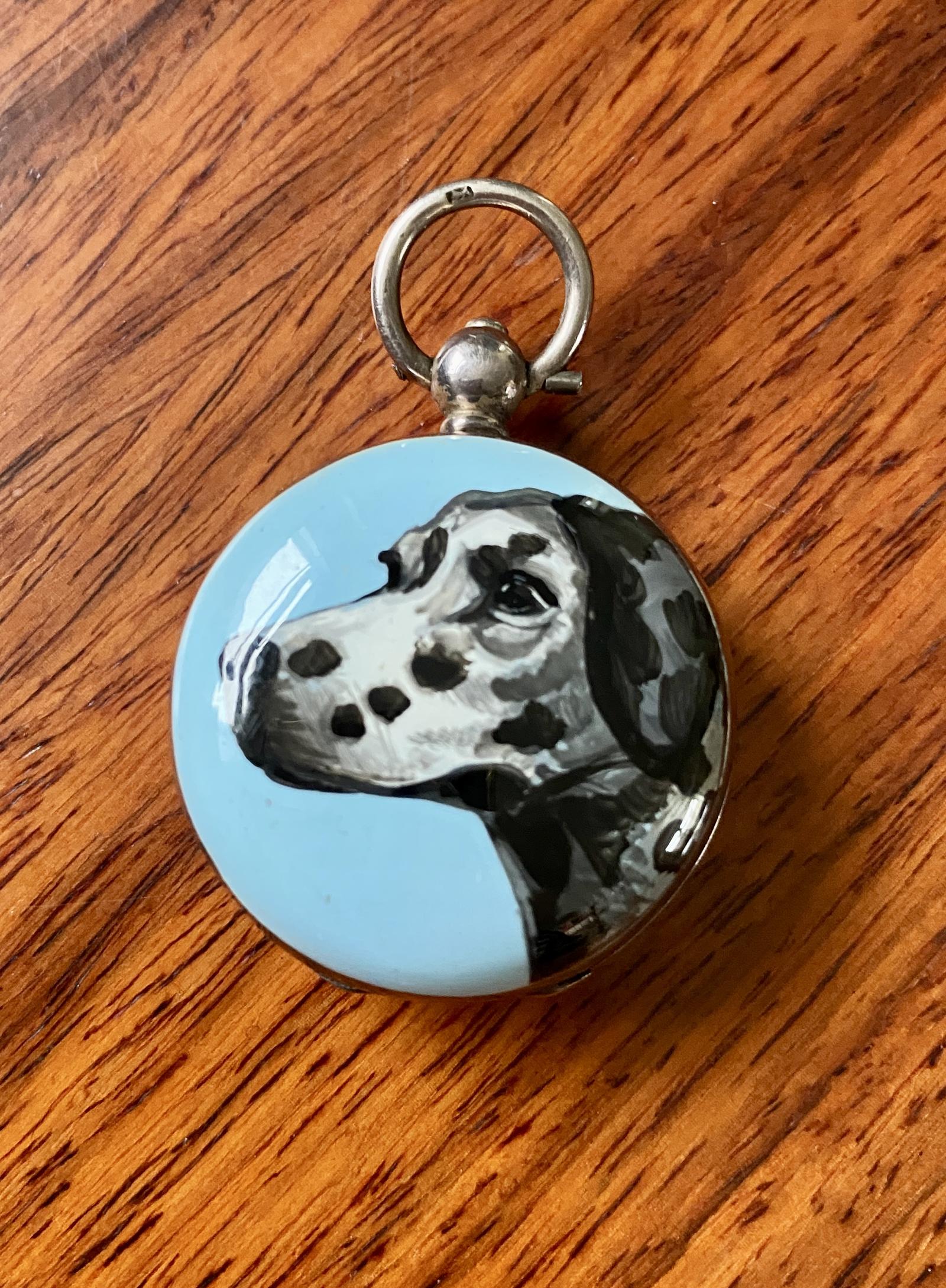 Very Rare Enamel on Silver Sovereign Case. Birm 1888. (1 of 8)