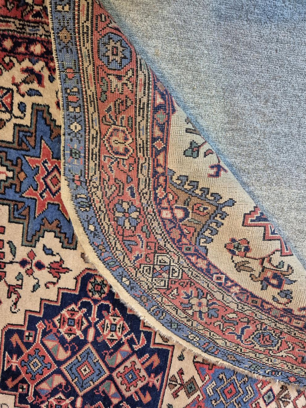 Rare Curve Ended Persian Bijar Rug (1 of 8) Rare Curve Ended Persian Bijar Rug (1 of 8)