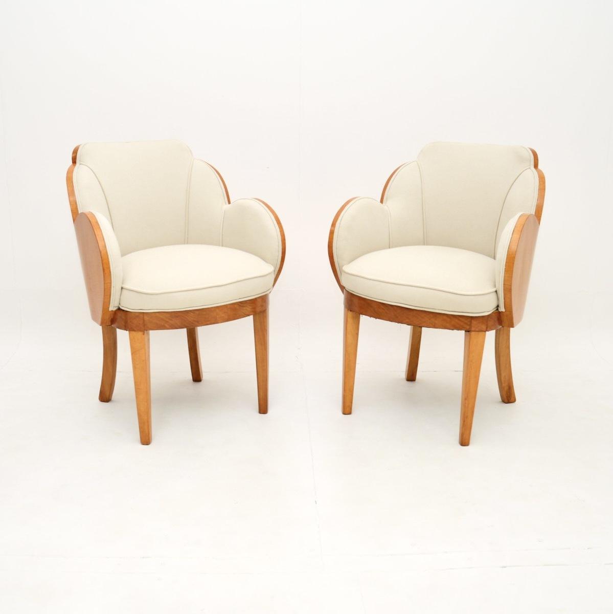 Pair of Art Deco Sycamore Cloud Back Armchairs by Epstein (1 of 9) Pair of Art Deco Sycamore Cloud Back Armchairs by Epstein (1 of 9)