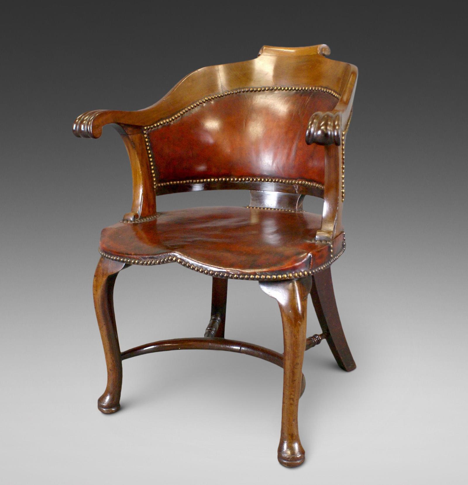 Walnut & Leather Chair (1 of 6)