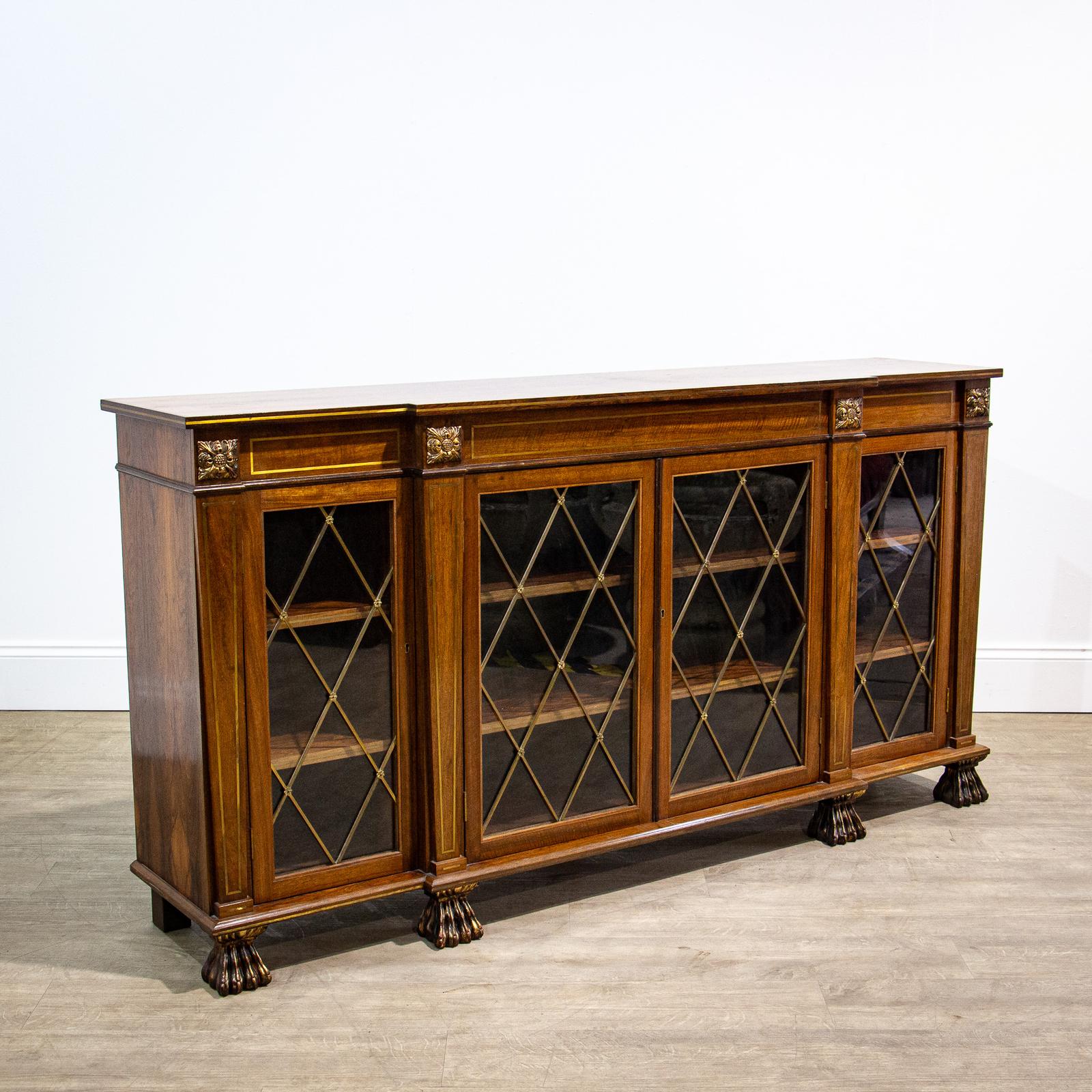 Regency Rosewood Glazed Cabinet / Bookcase (1 of 14) Regency Rosewood Glazed Cabinet / Bookcase (1 of 14)