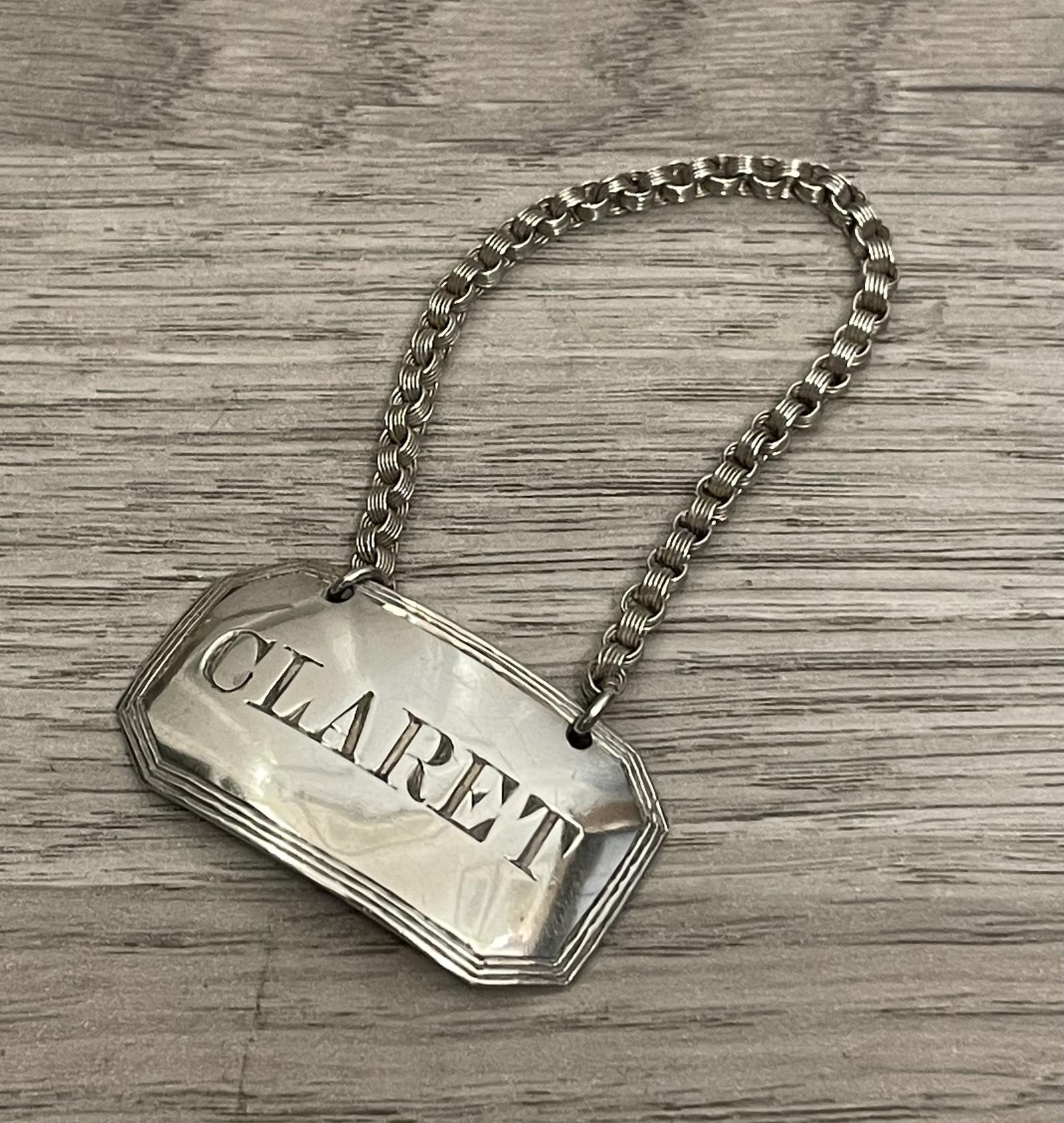 Claret Silver Decanter Label by George Unite (1 of 4) Claret Silver Decanter Label by George Unite (1 of 4)