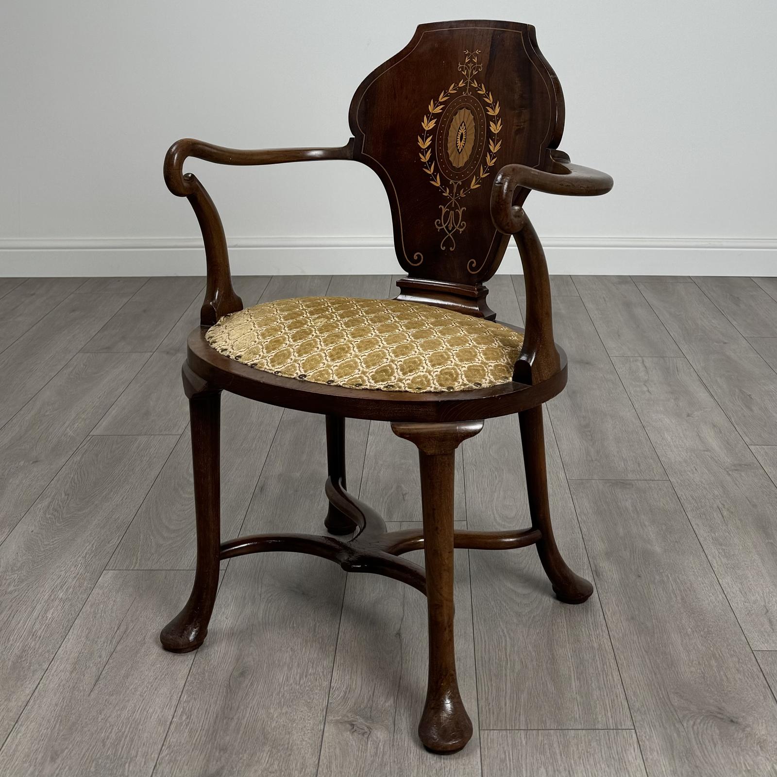 Antique 20th Century Fine Quality Open Armchair In Mahogany ( Ref Af-3727 (1 of 12)