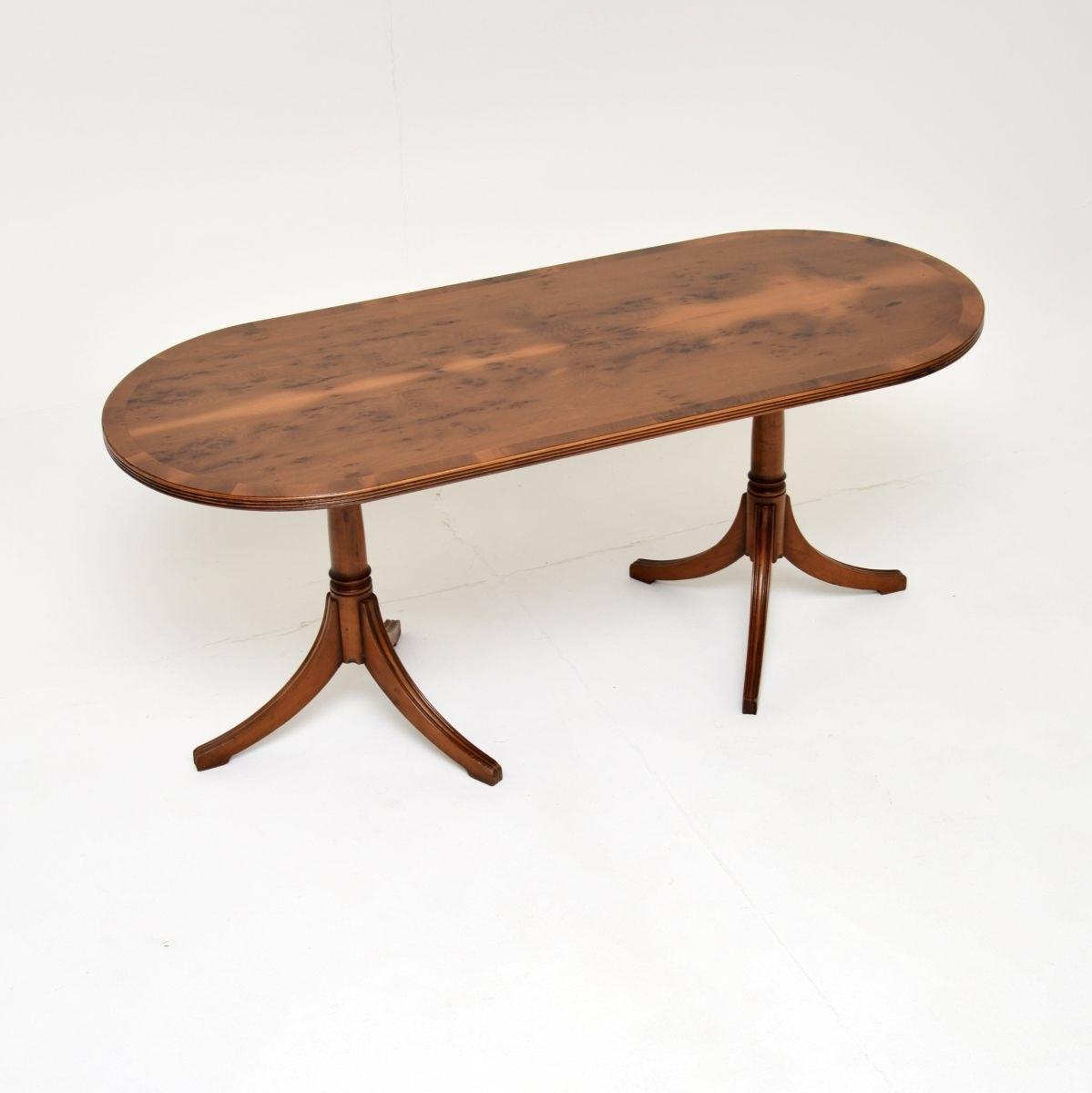Regency Style Yew Wood Coffee Table (1 of 7)