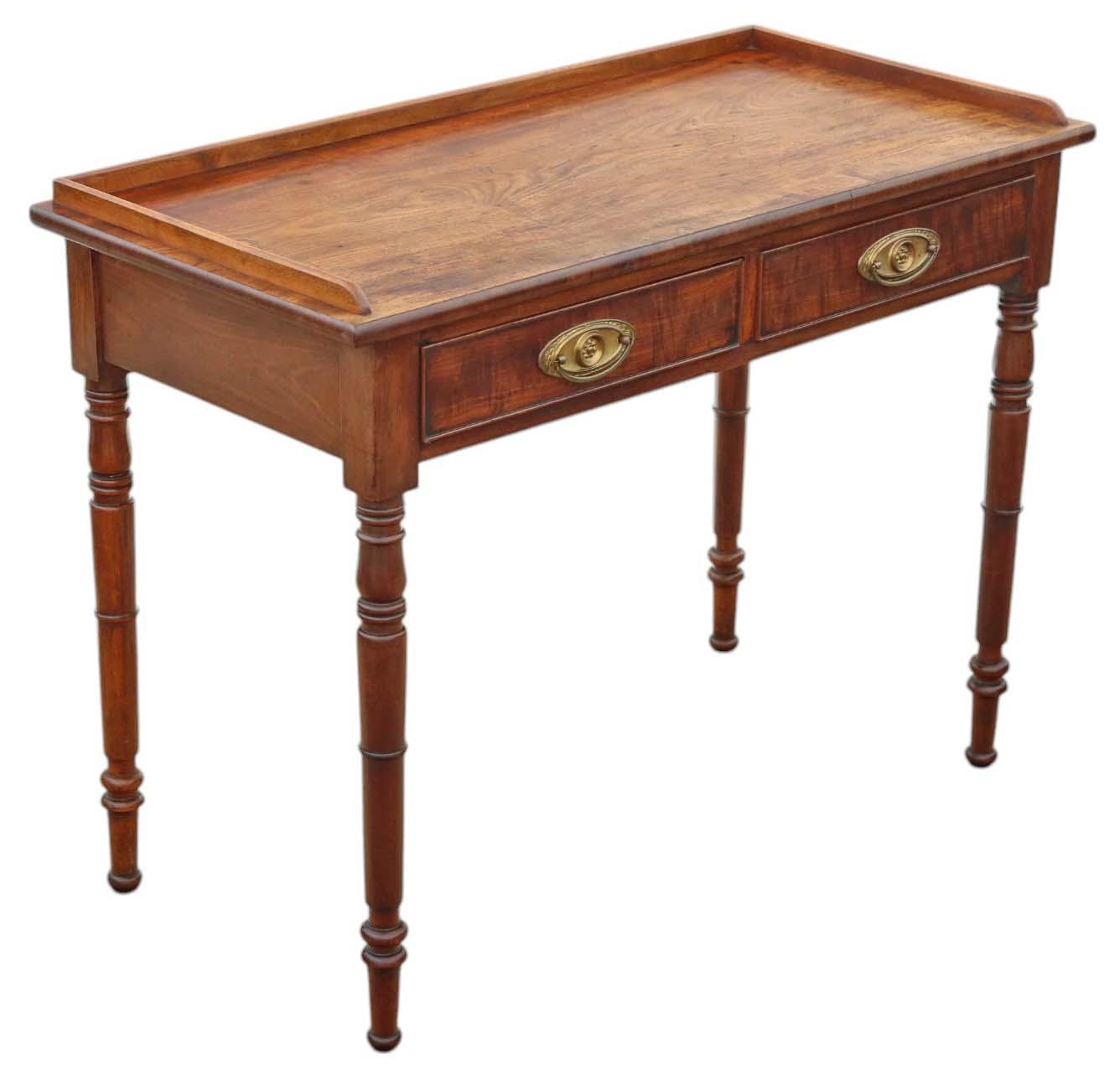Antique 19th Century Fine Quality Mahogany Writing Desk / Dressing Table (1 of 9)