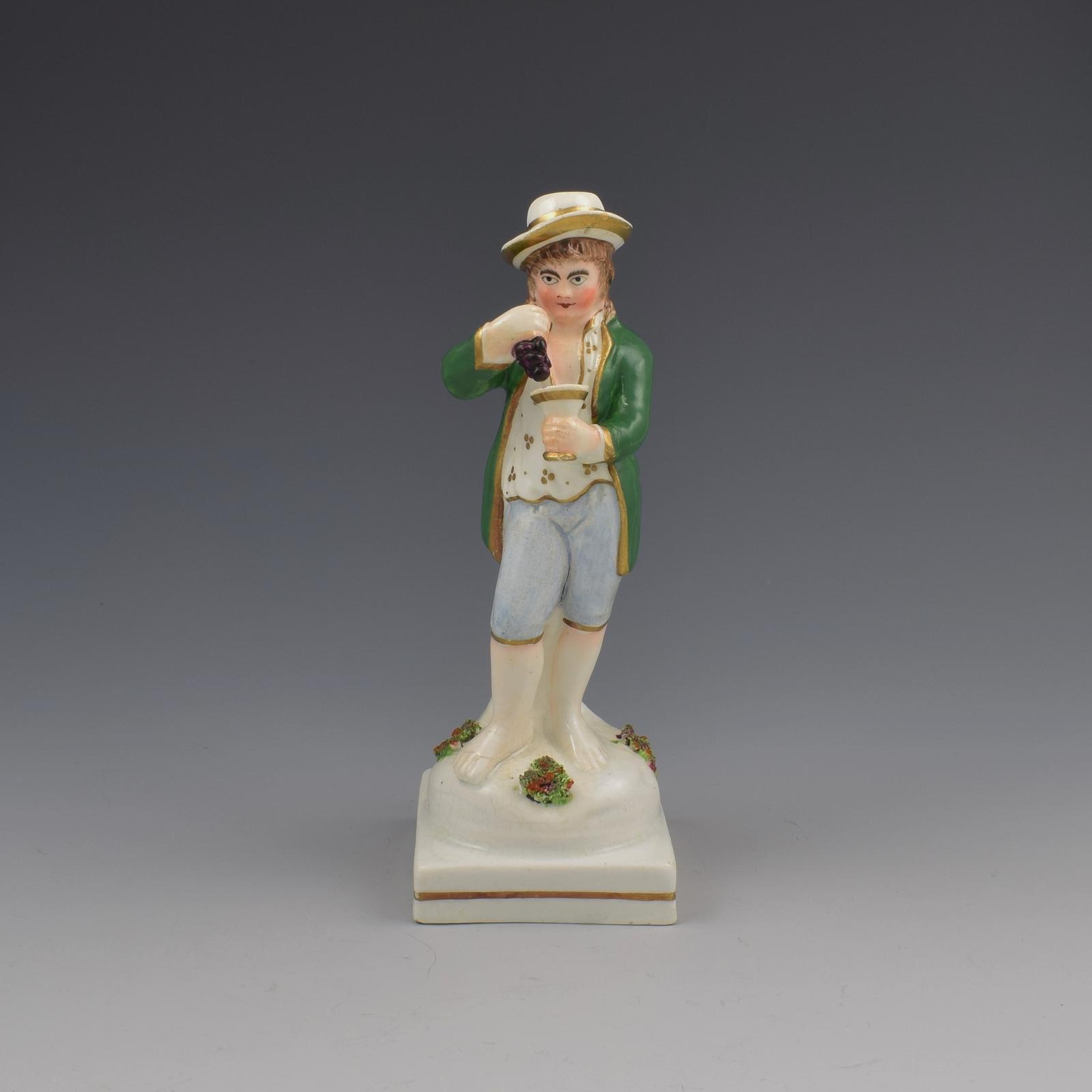 Victorian Staffordshire Four Seasons Figure of Autumn c.1850 (1 of 7)