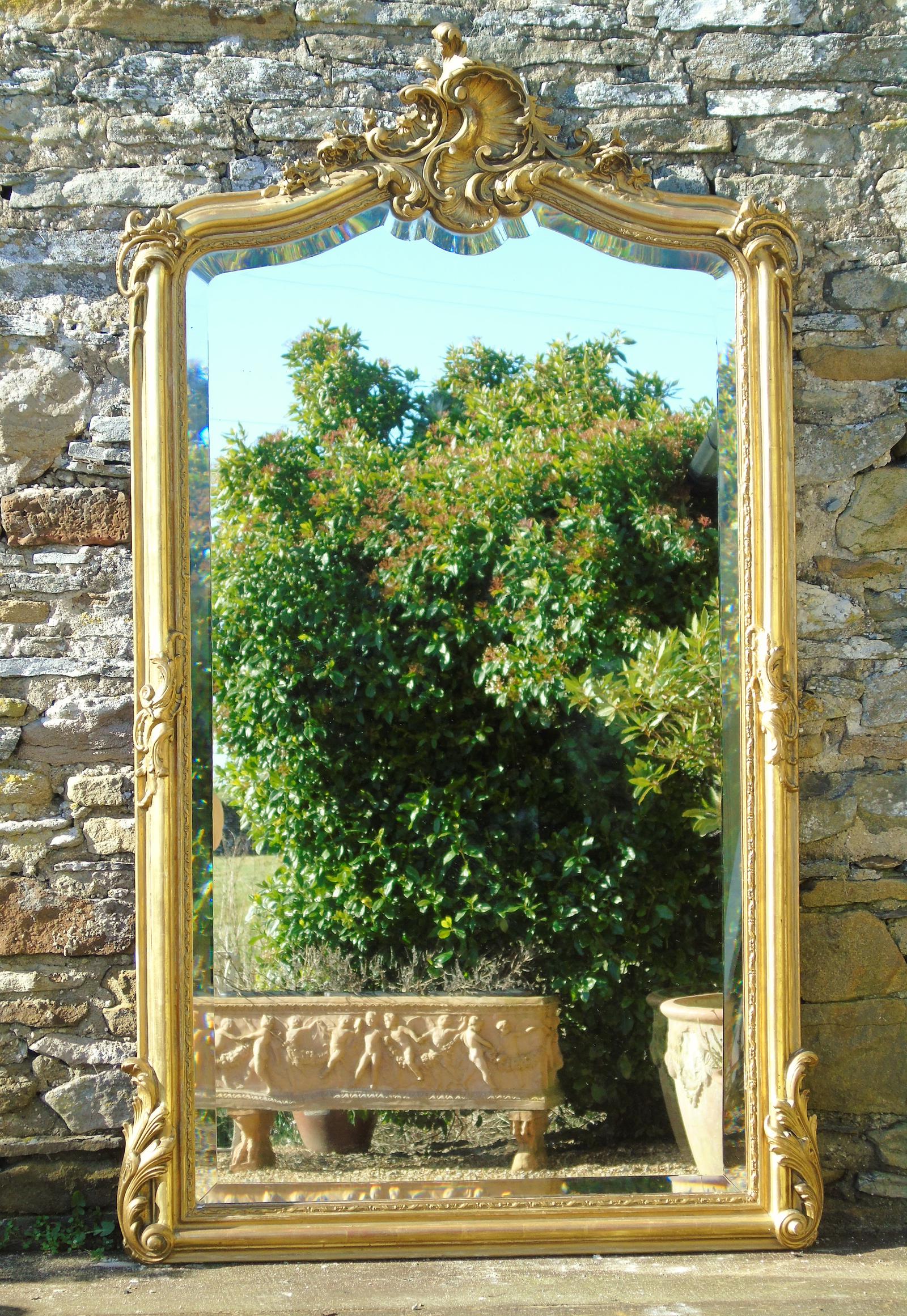 Good Antique French Gilt Mirror (1 of 5)