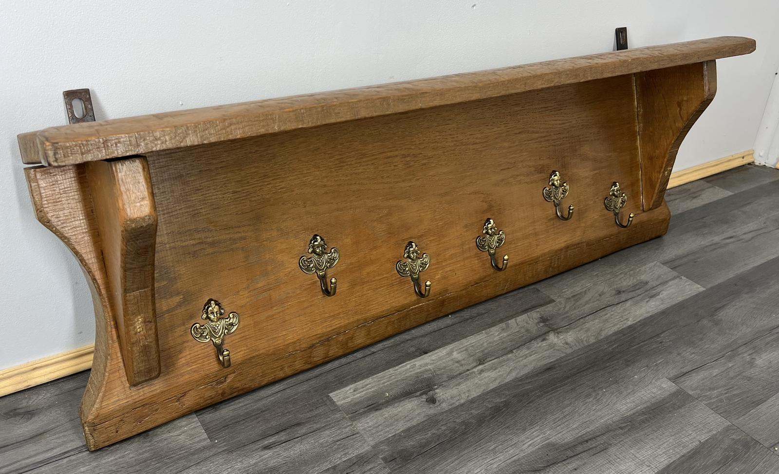Coat Rack Antique French Oak Wall Shelf 6 Hook Carved Coat Hanger (1 of 7) Coat Rack Antique French Oak Wall Shelf 6 Hook Carved Coat Hanger (1 of 7)
