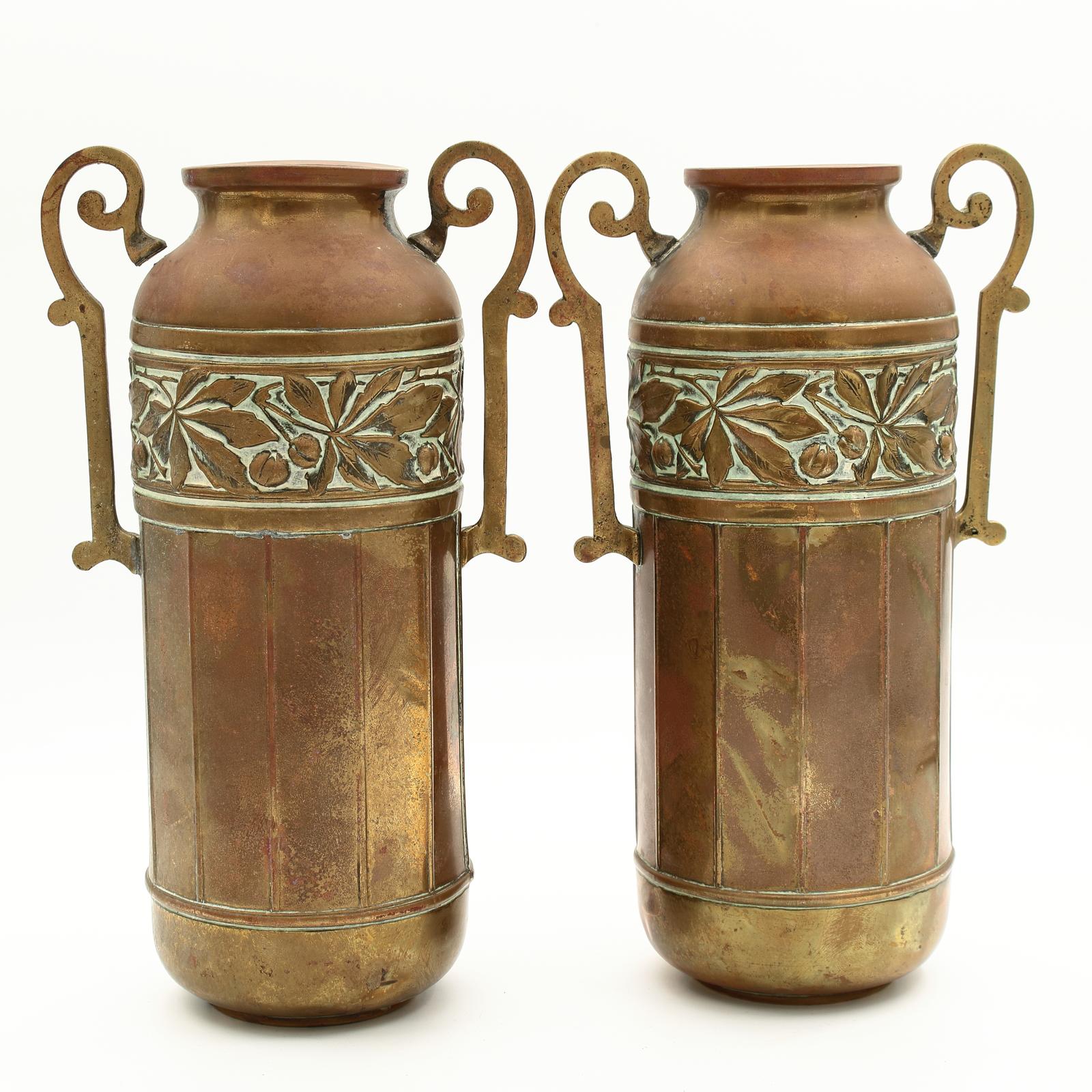 Pair of Arts & Crafts Brass Vases (1 of 25) Pair of Arts & Crafts Brass Vases (1 of 25)
