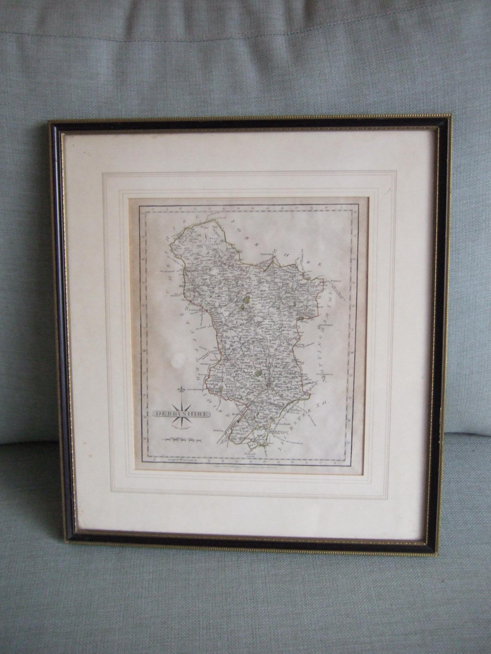 John Cary:  18th Century Map of Derbyshire (1 of 4)