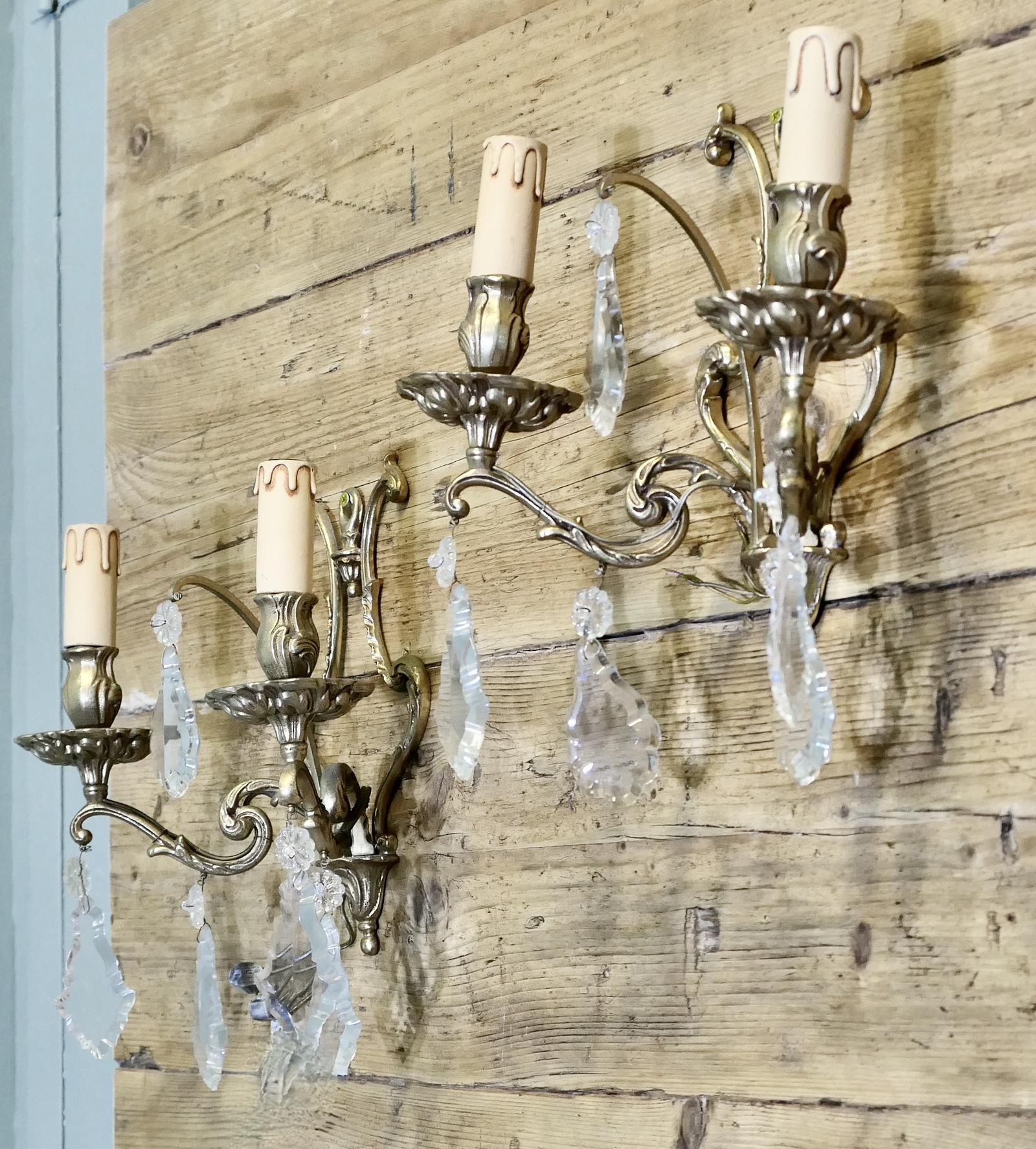 A Pair of  Twin Wall Chandeliers, Twin Sconce Wall Lights (1 of 3)