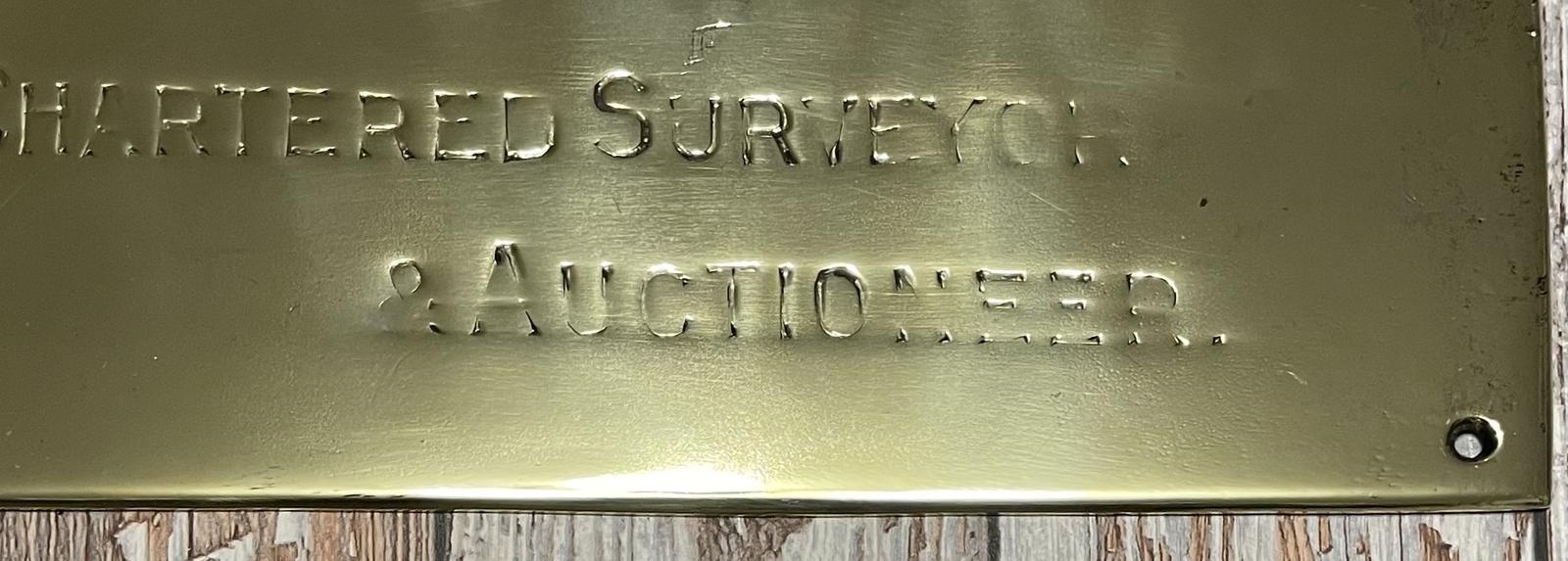 Brass Auctioneers Name Plate (1 of 4)