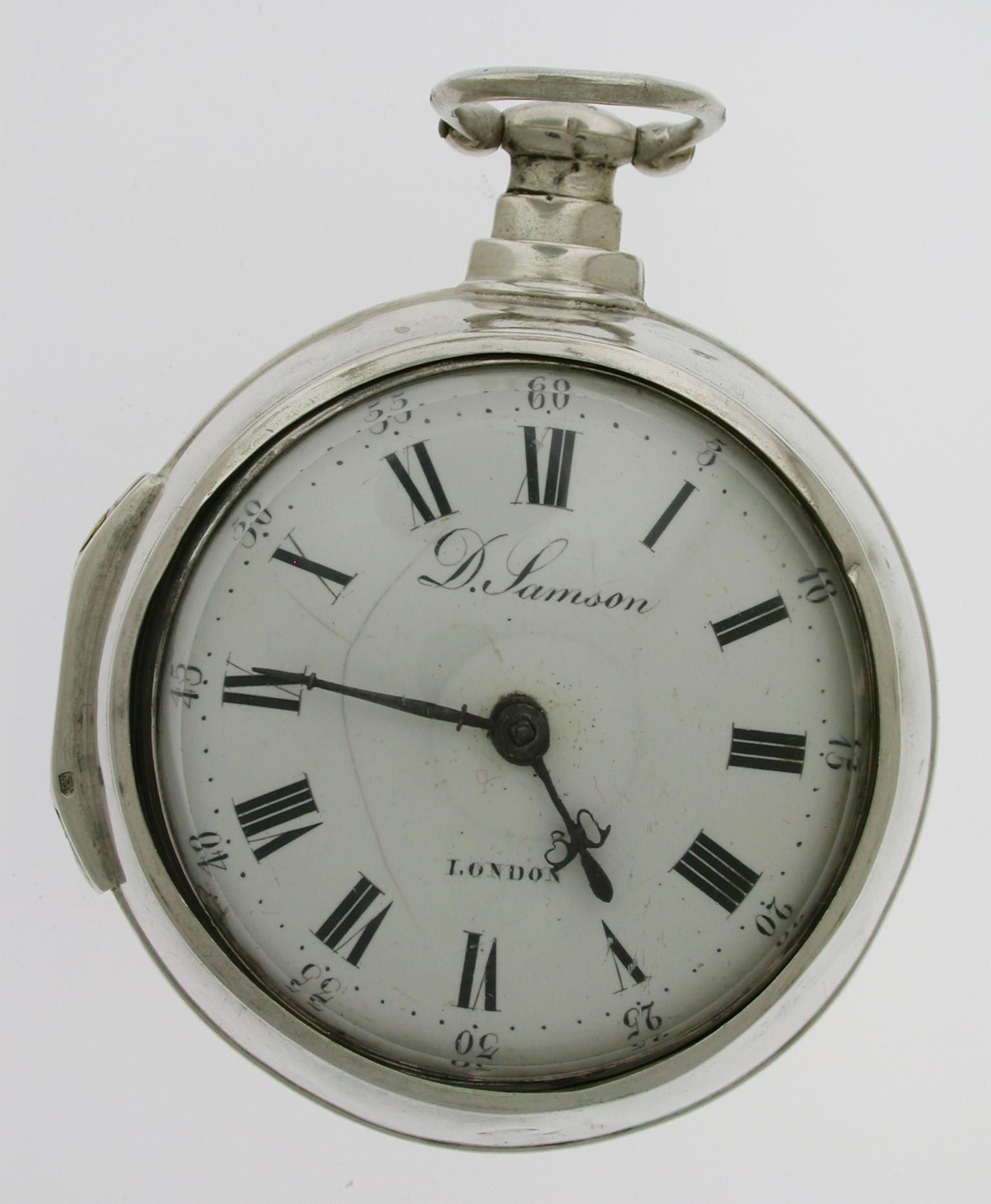 Pocket Watch Silver Pair Case Samson Silver Dust Cover 1800s (1 of 7) Pocket Watch Silver Pair Case Samson Silver Dust Cover 1800s (1 of 7)