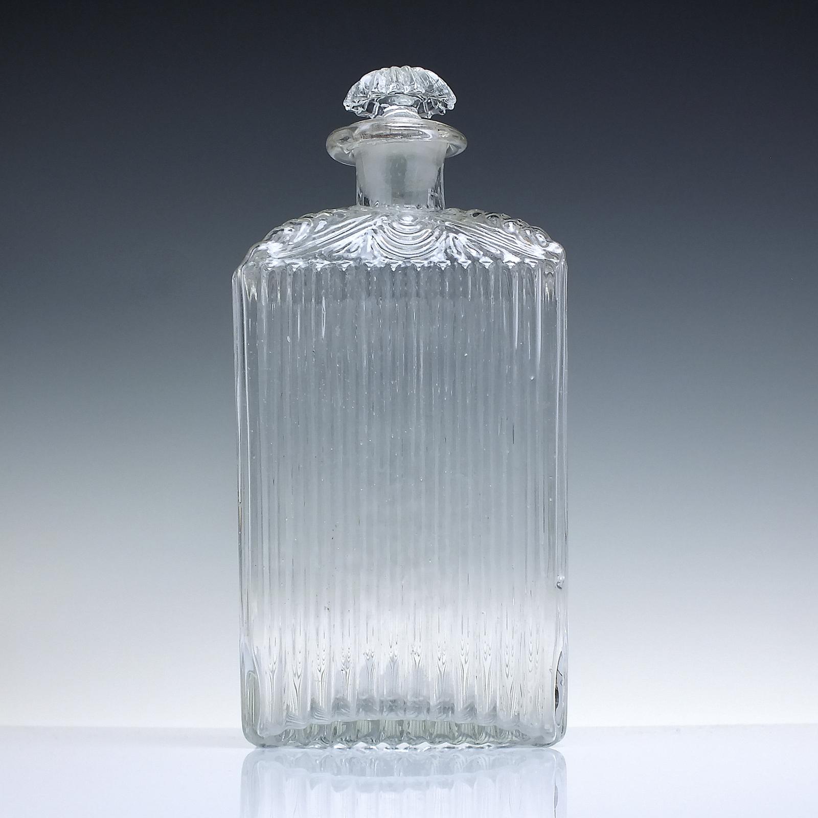 19th Century Pillar Moulded Glass Spirit Decanter C1830 (1 of 6)