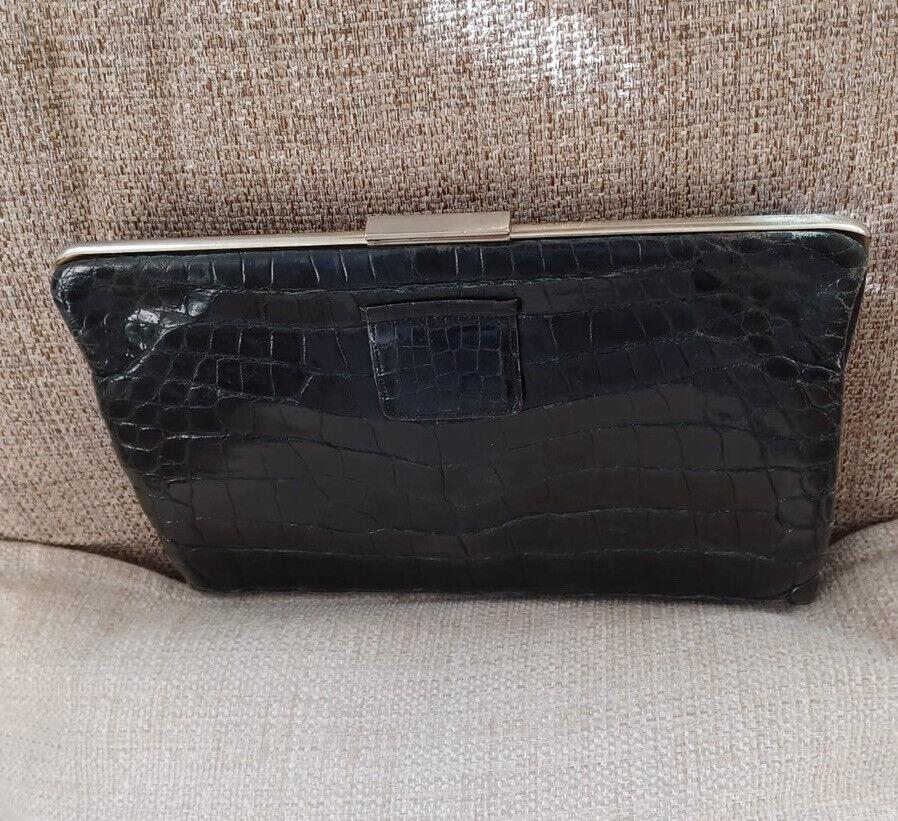 Black Crocodile Clutch Bag (1 of 4)