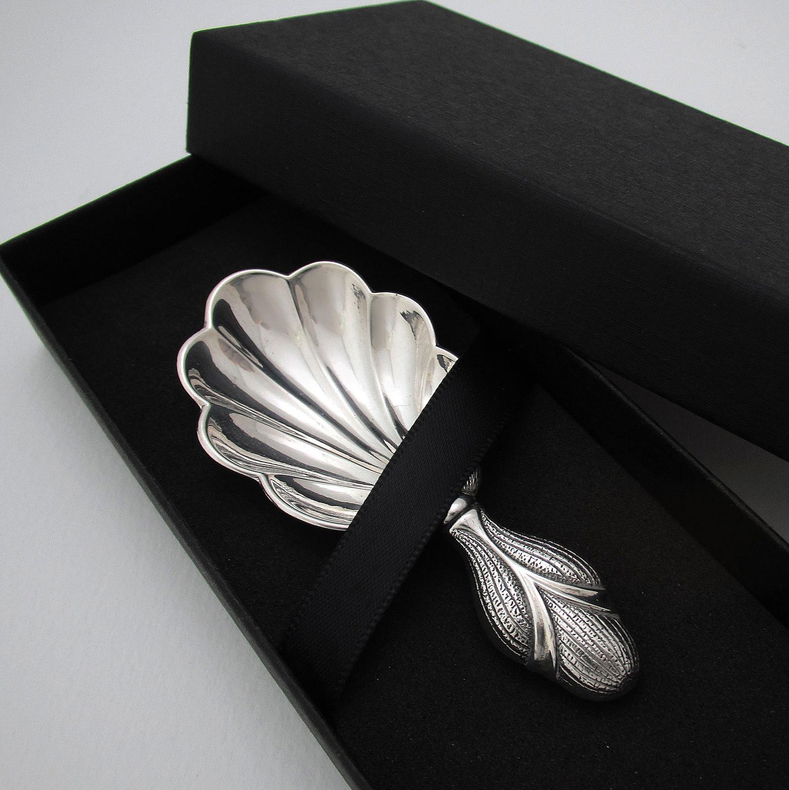 Fine Italian Vintage Gianmaria Buccellati Solid Sterling Silver Tea Shell Caddy Spoon (1 of 6)