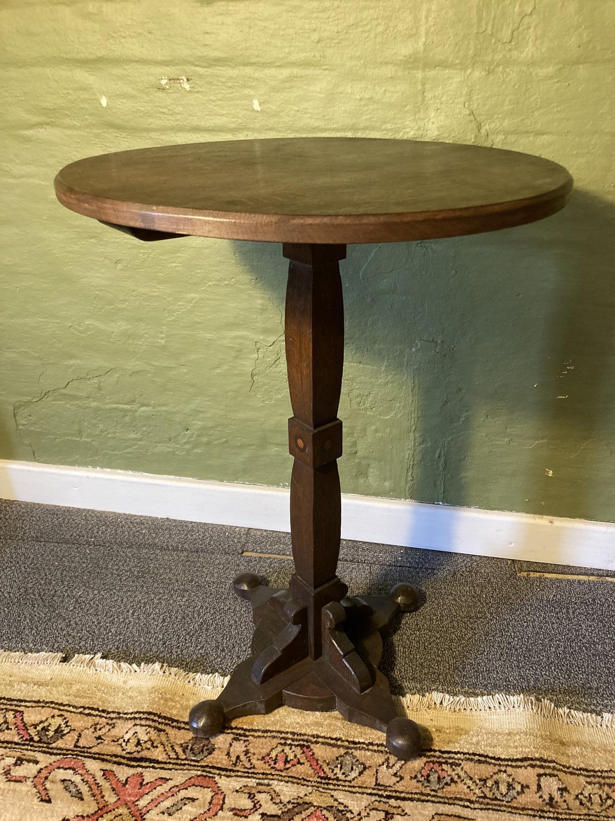 Arts & Crafts Pedestal Table (1 of 1)