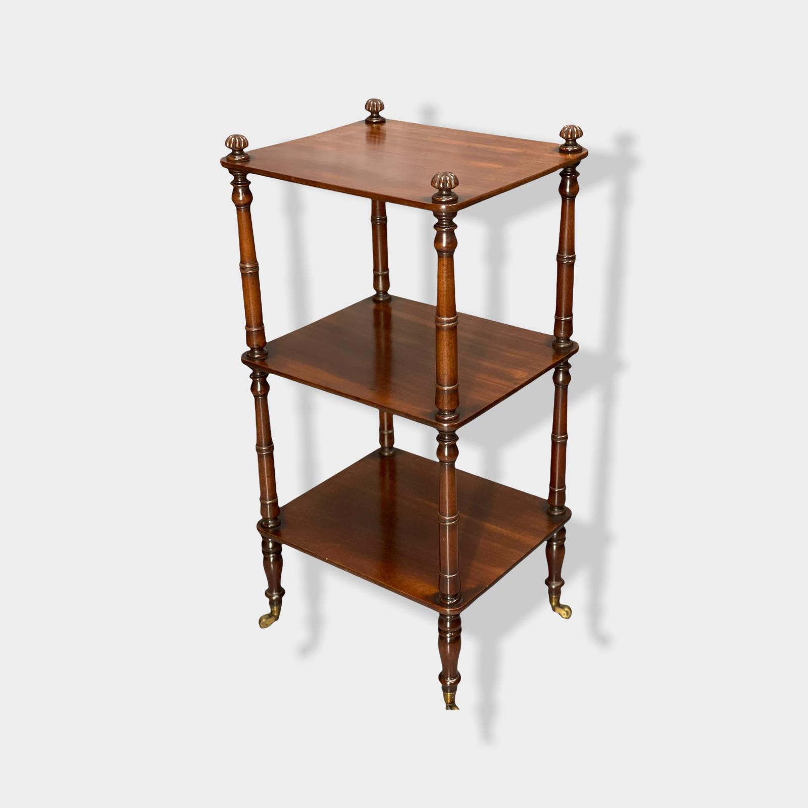 Regency Mahogany 3 Tier Etagere Side Table (1 of 7) Regency Mahogany 3 Tier Etagere Side Table (1 of 7)