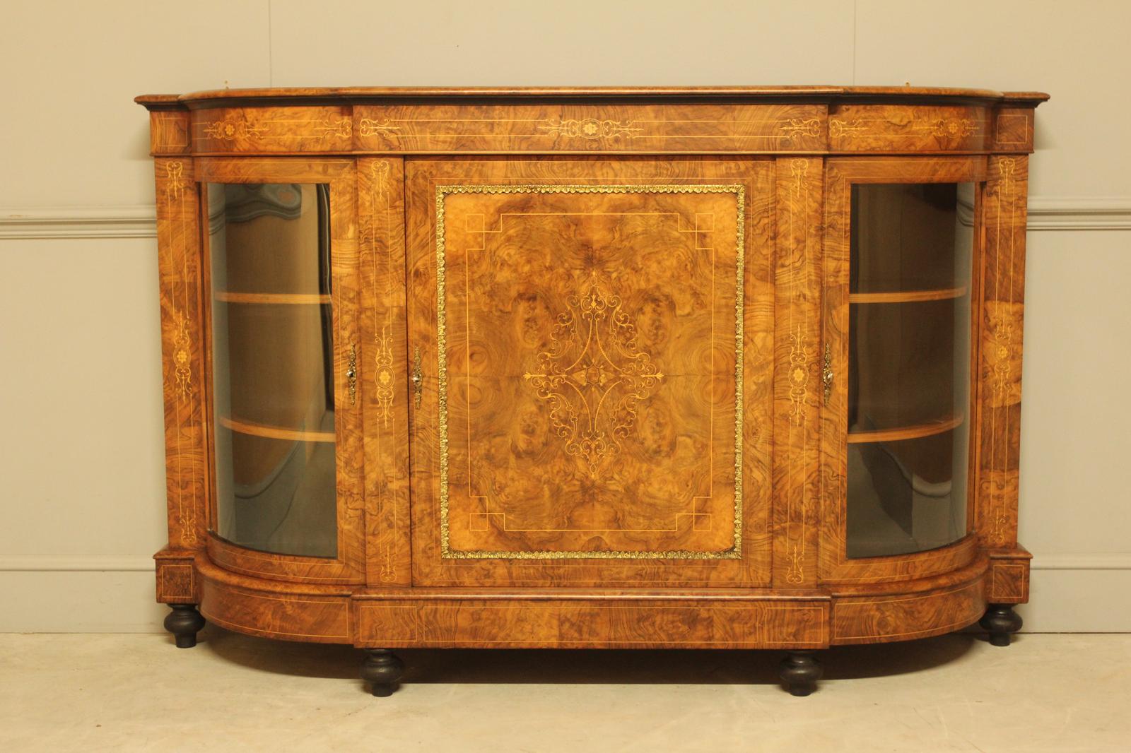 An Exceptional Victorian Burr Walnut Credenza (1 of 11)