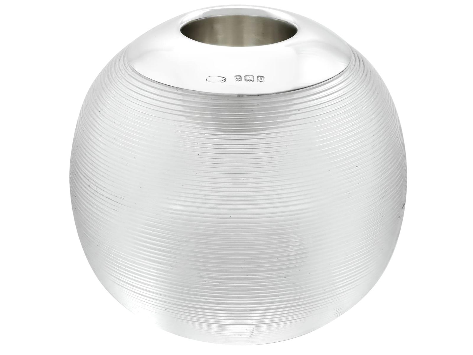 Vintage Glass & Sterling Silver Match Striker 1940 (1 of 6)