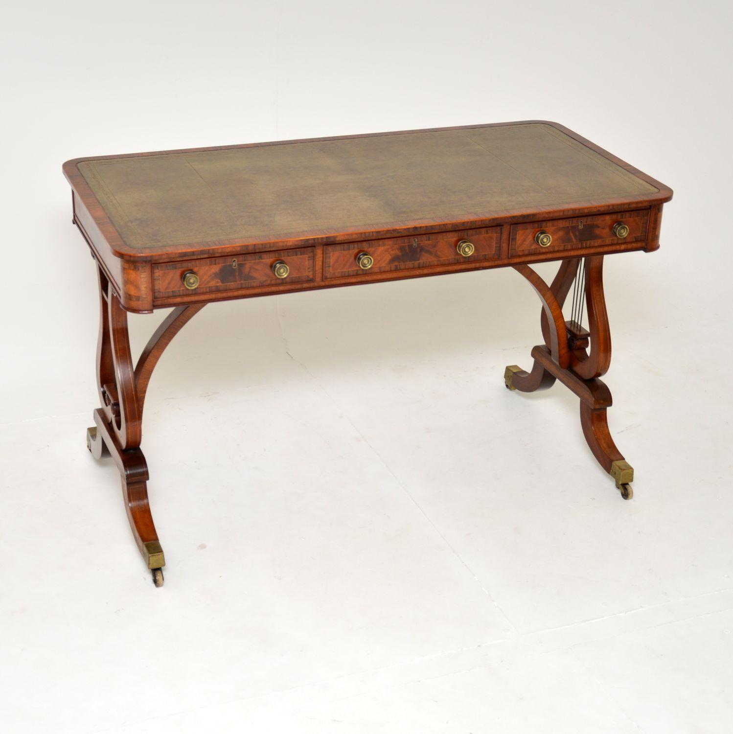 Regency Style Mahogany & Rosewood Writing Table / Desk (1 of 12) Regency Style Mahogany & Rosewood Writing Table / Desk (1 of 12)