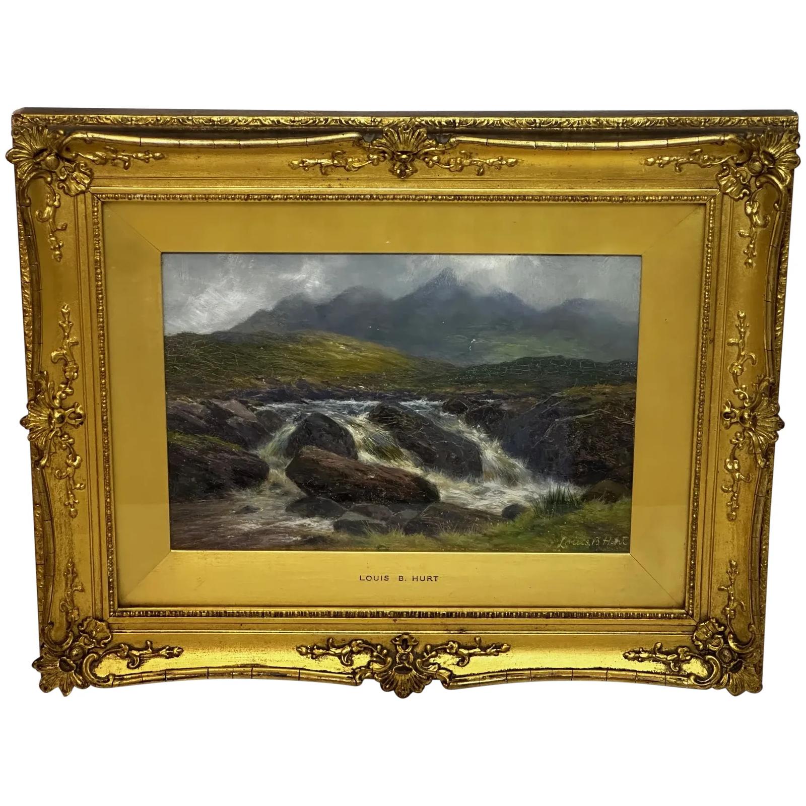 Victorian Oil Painting View The Glen Sligachan Skye Scotland Louis Bosworth Hurt (1 of 45)