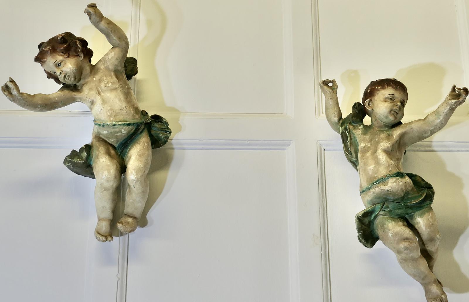 A Pair of 19th Century Italian Putti Signed A (1 of 6)
