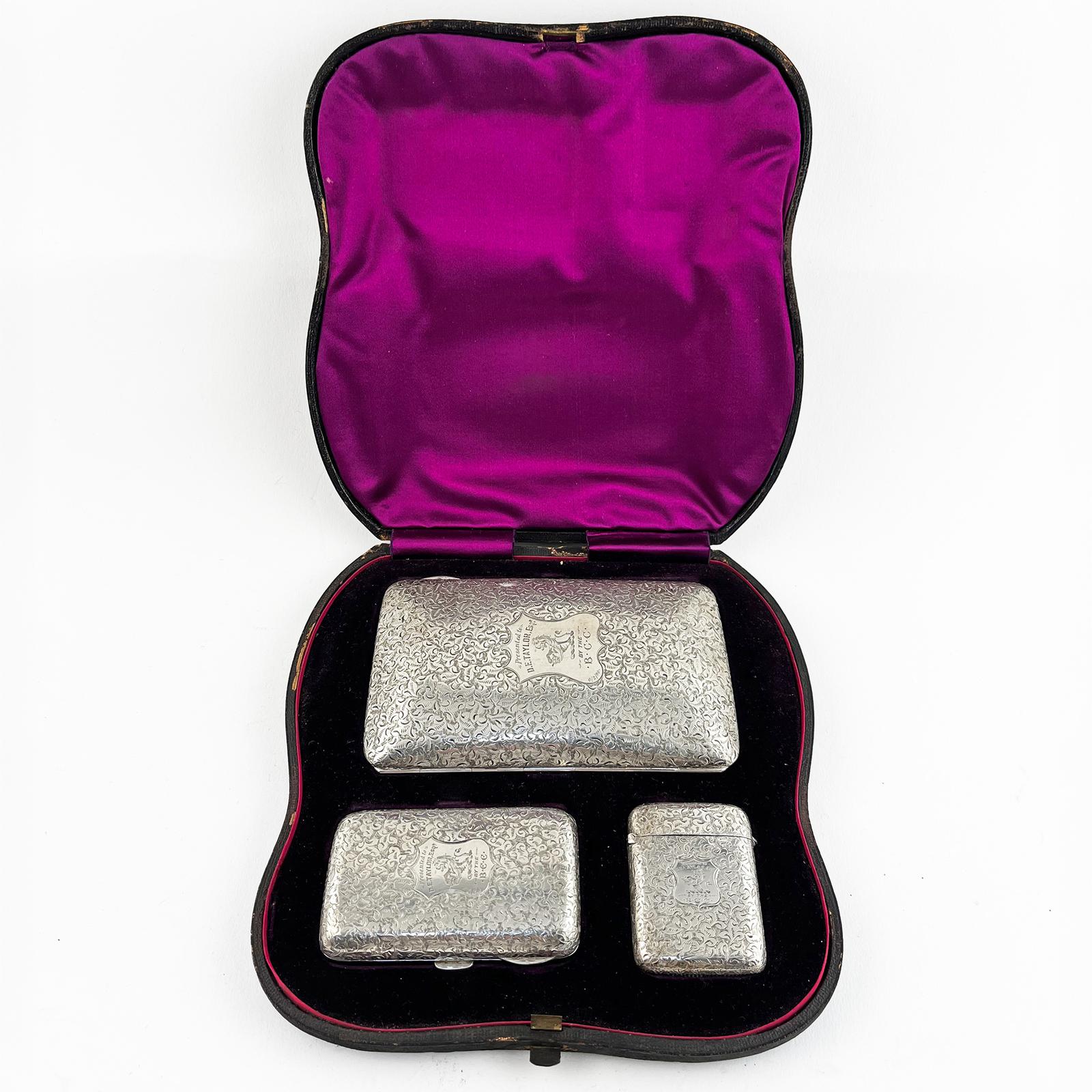 Unusual Sterling Silver Cased Set of Matching Smoker’s Cases (1 of 8) Unusual Sterling Silver Cased Set of Matching Smoker’s Cases (1 of 8)