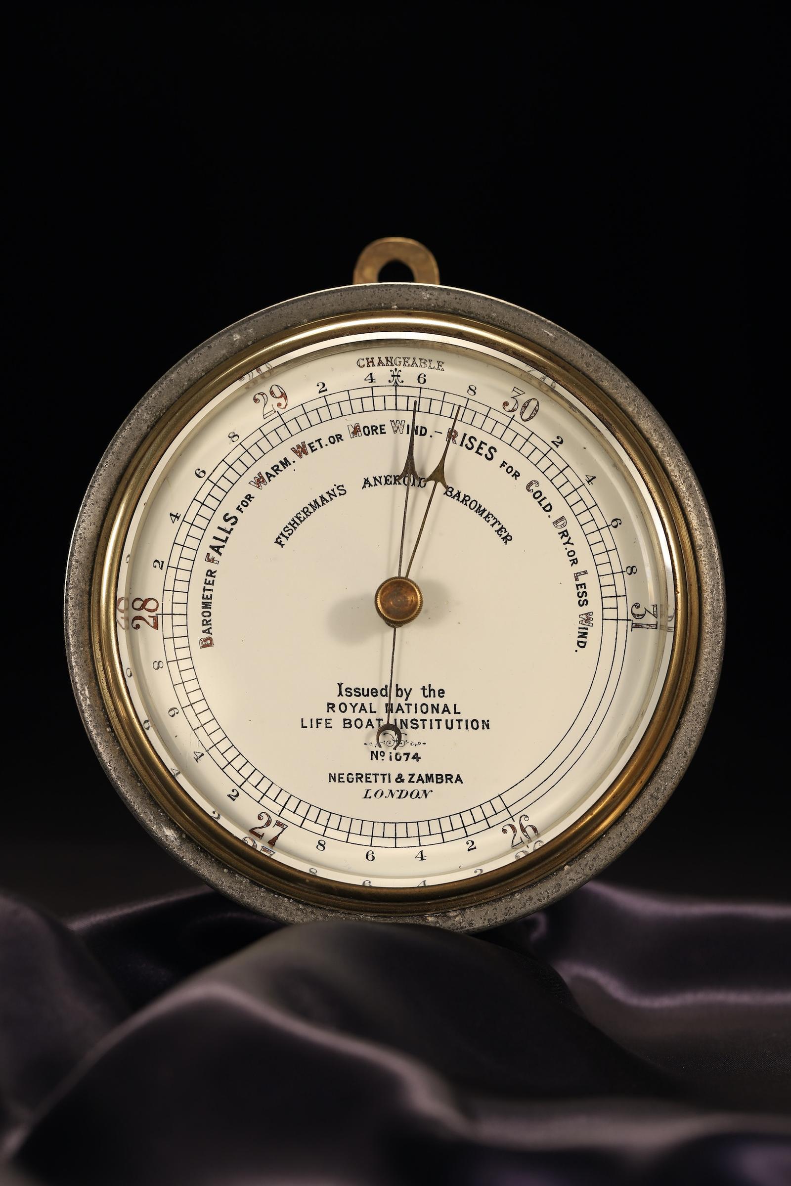 RNLI Fishermans Marine Barometer by Negretti & Zambra No 1074 c.1884 (1 of 8)