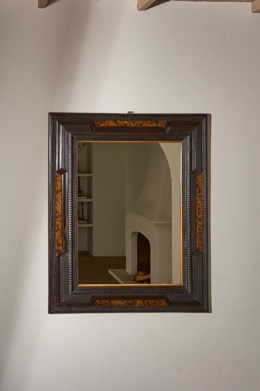 Large 19th Century Italian Ebonised & Faux Tortoiseshell Mirror - No2 (1 of 5) Large 19th Century Italian Ebonised & Faux Tortoiseshell Mirror - No2 (1 of 5)
