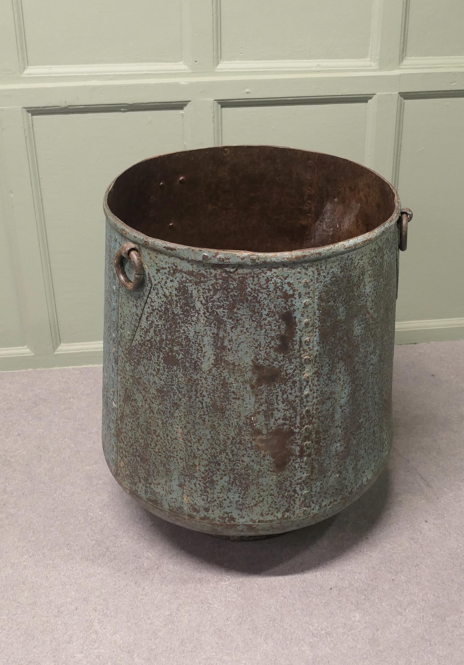Industrial Style Iron Log Bin, or Large Planter (1 of 6)