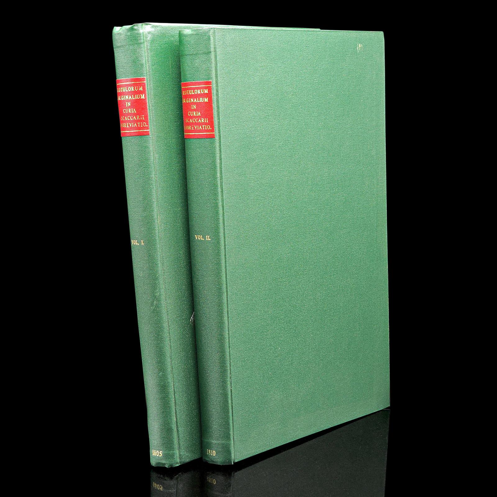 2 Vols Antique Reference Book Set, Rotulorum Originalium, Public Records, Latin (1 of 12) 2 Vols Antique Reference Book Set, Rotulorum Originalium, Public Records, Latin (1 of 12)