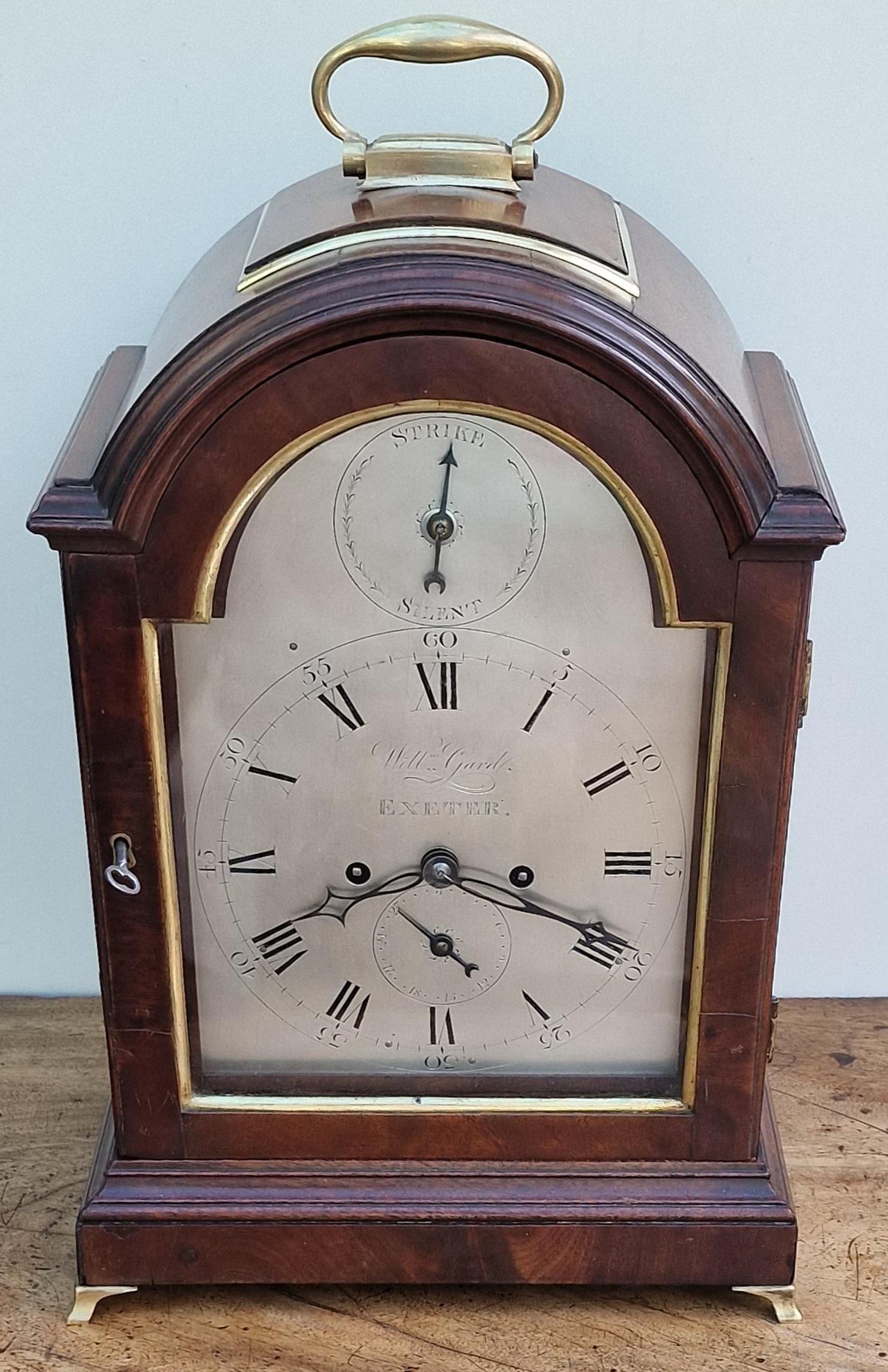 William Gard of Exeter Georgian Bracket / Table Clock (1 of 7) William Gard of Exeter Georgian Bracket / Table Clock (1 of 7)