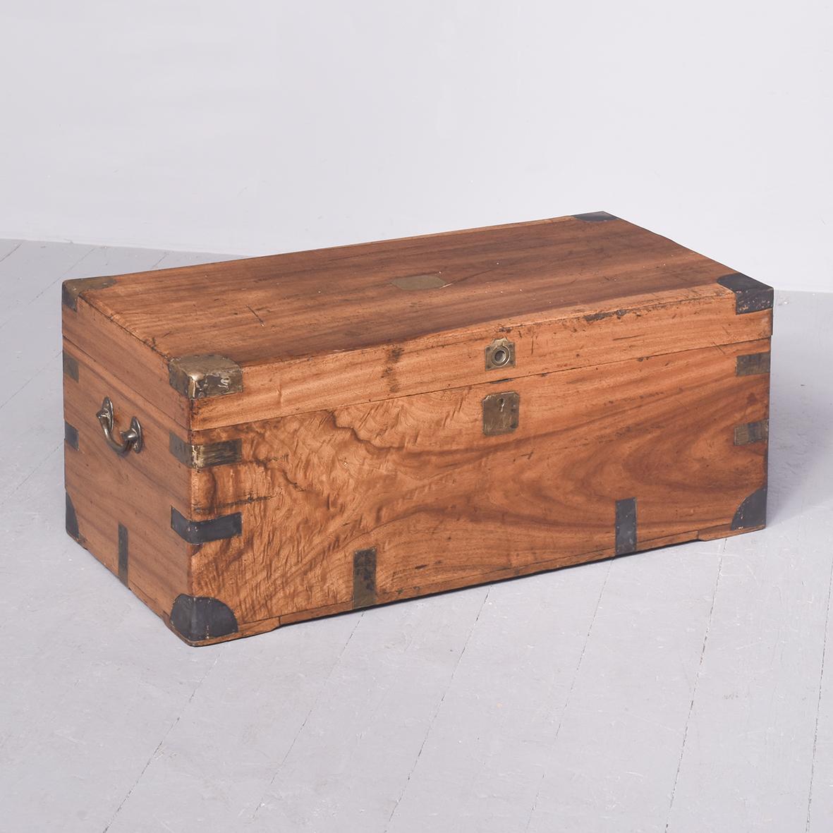 Large Solid Camphorwood Brass Bound Campaign Trunk (1 of 9)