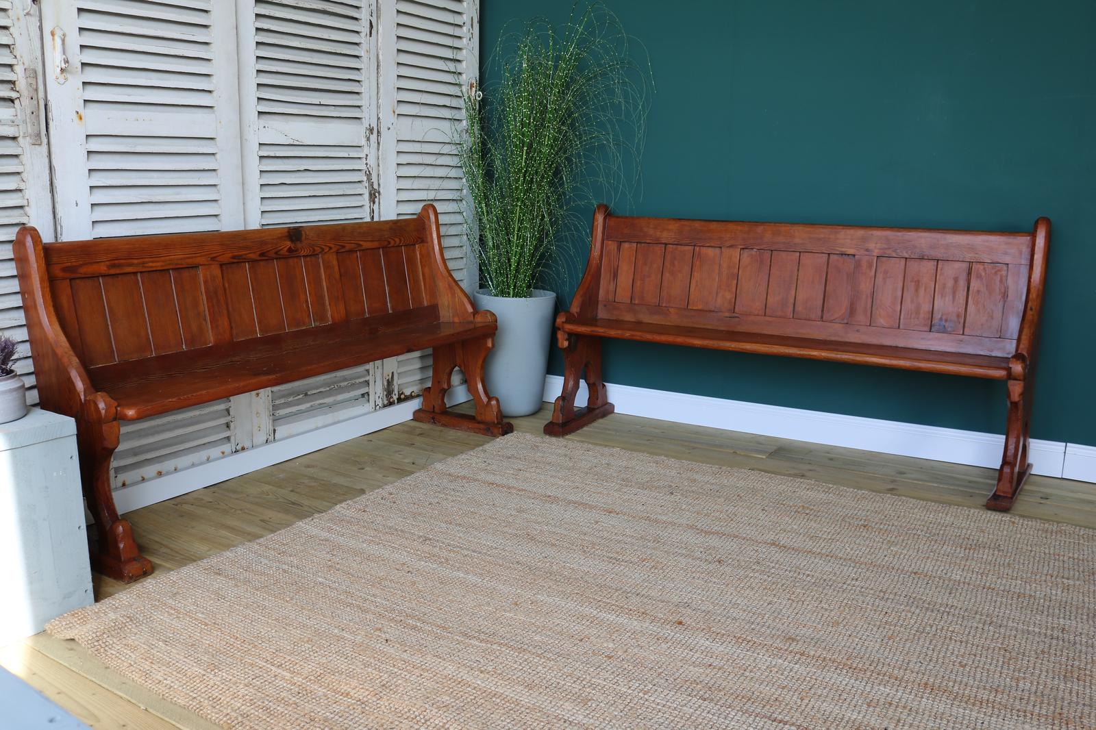 A Pair of Pine Pews, in Reformed Gothic Taste (1 of 8)