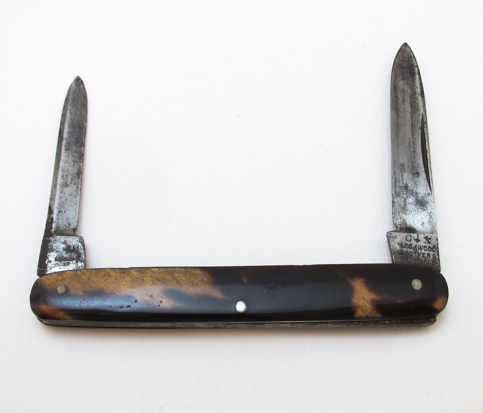 Antique Victorian Tortoiseshell Penknife Double Folding Knife Lockwood Brothers Sheffield c.1880 (1 of 7)