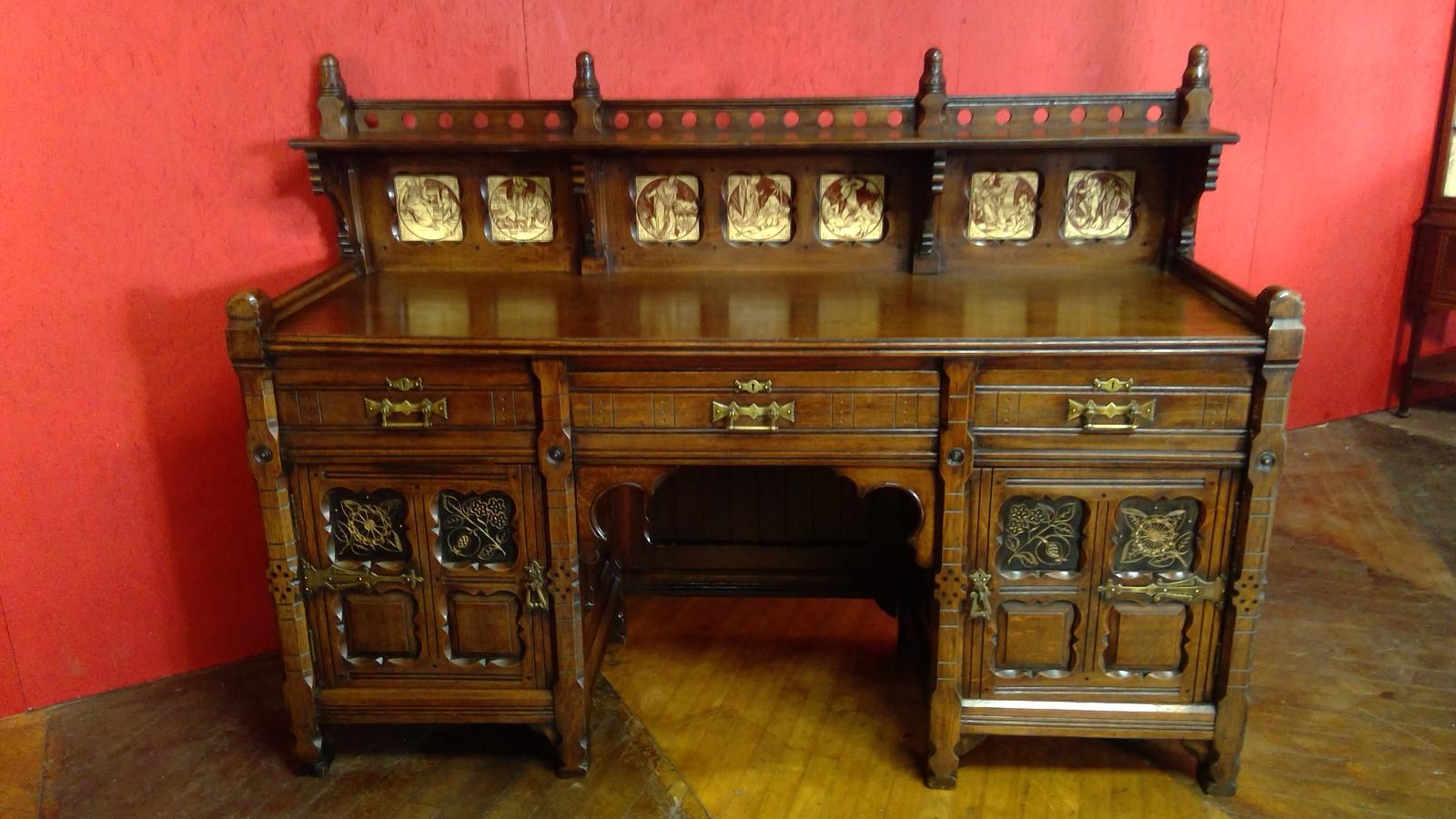 Rare Bruce James Talbert - Reformed Gothic Sideboard (1 of 22)
