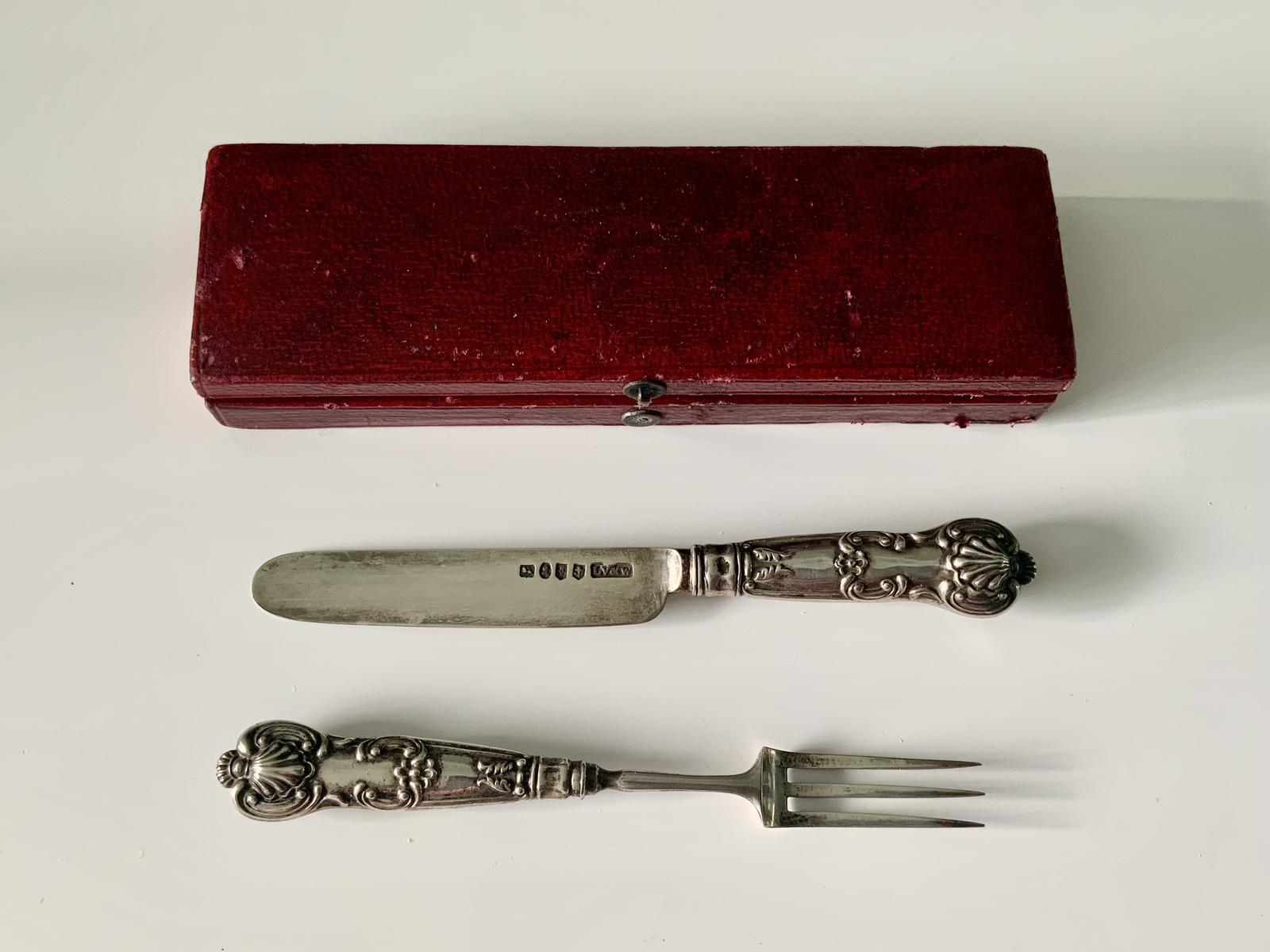 Georgian Silver Cased Childs Knife and Fork (1 of 6) Georgian Silver Cased Childs Knife and Fork (1 of 6)