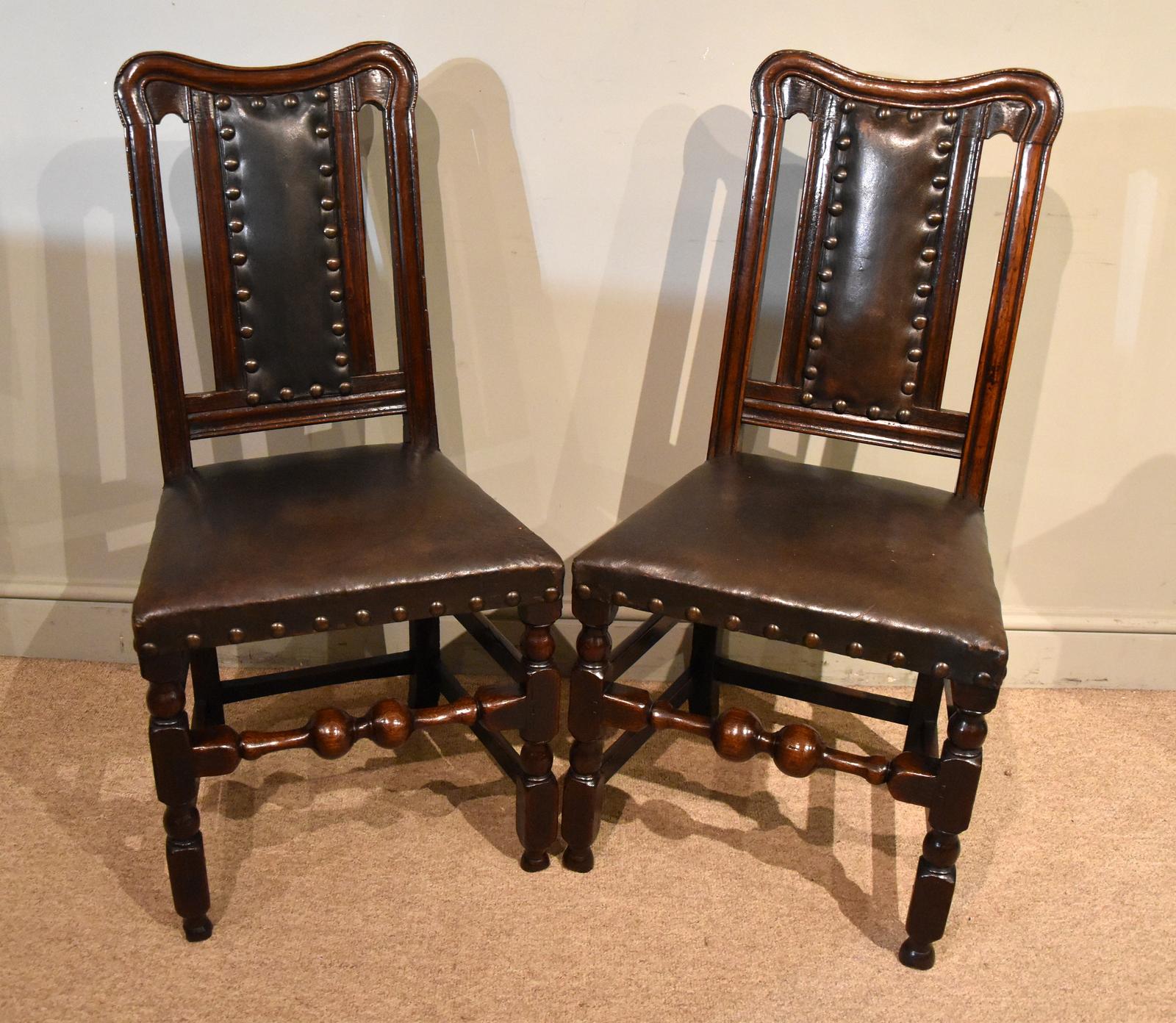 Charles II Period Oak Sidechairs (1 of 7)