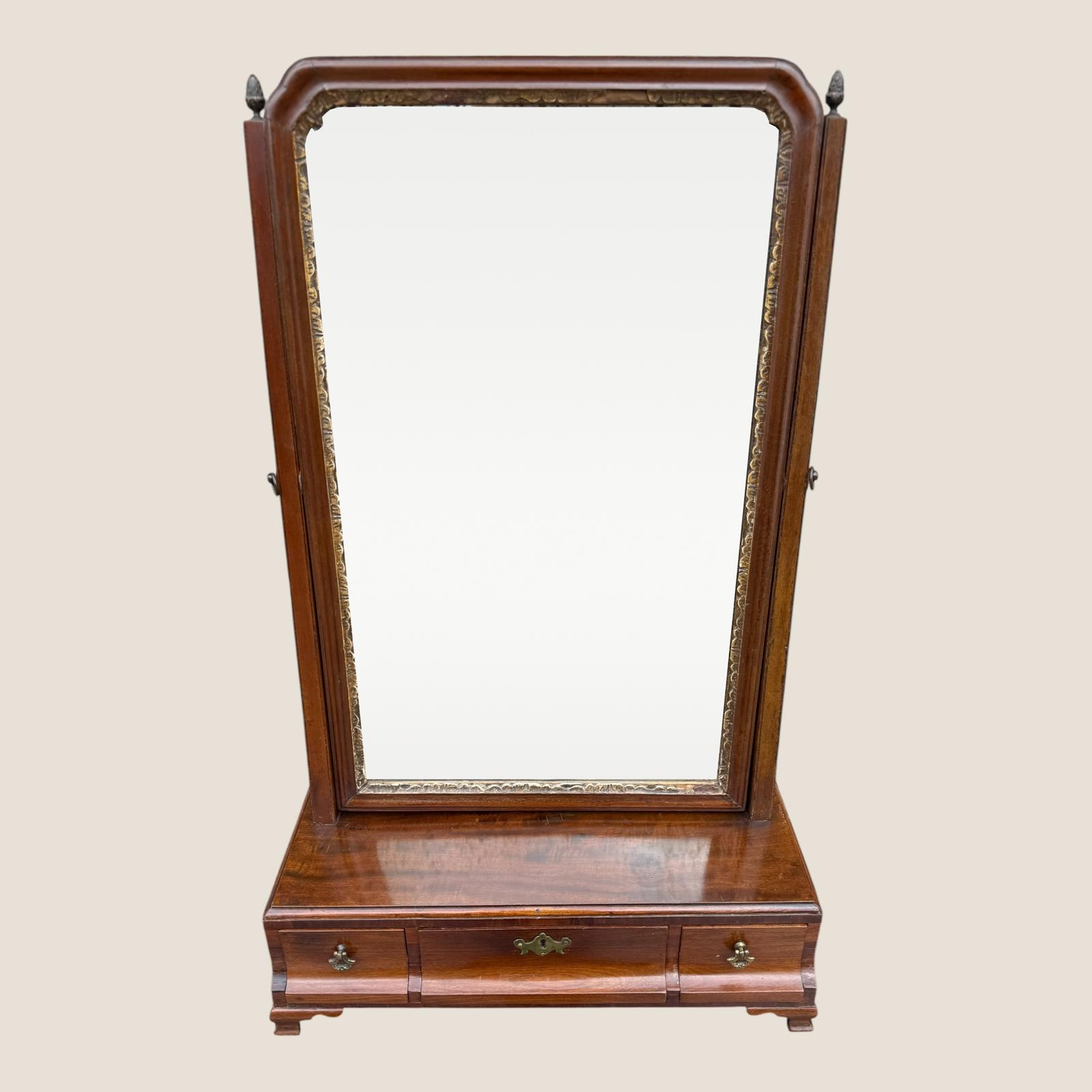 Antique Georgian 1790 Mahogany & Gilt Dressing Table Mirror with Brass Handles (1 of 14) Antique Georgian 1790 Mahogany & Gilt Dressing Table Mirror with Brass Handles (1 of 14)