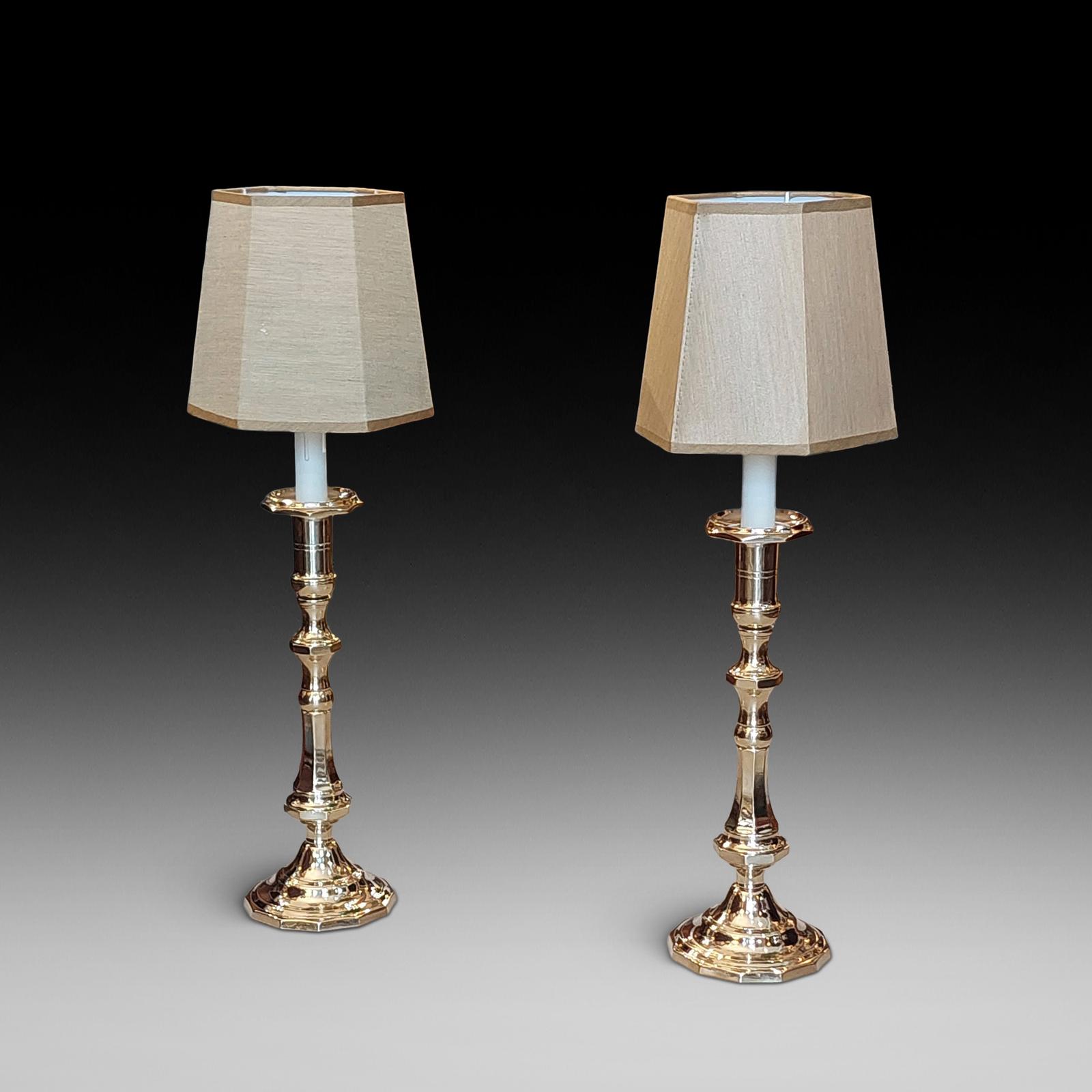 Pair of Victorian Brass Candlestick Lamps (1 of 9) Pair of Victorian Brass Candlestick Lamps (1 of 9)