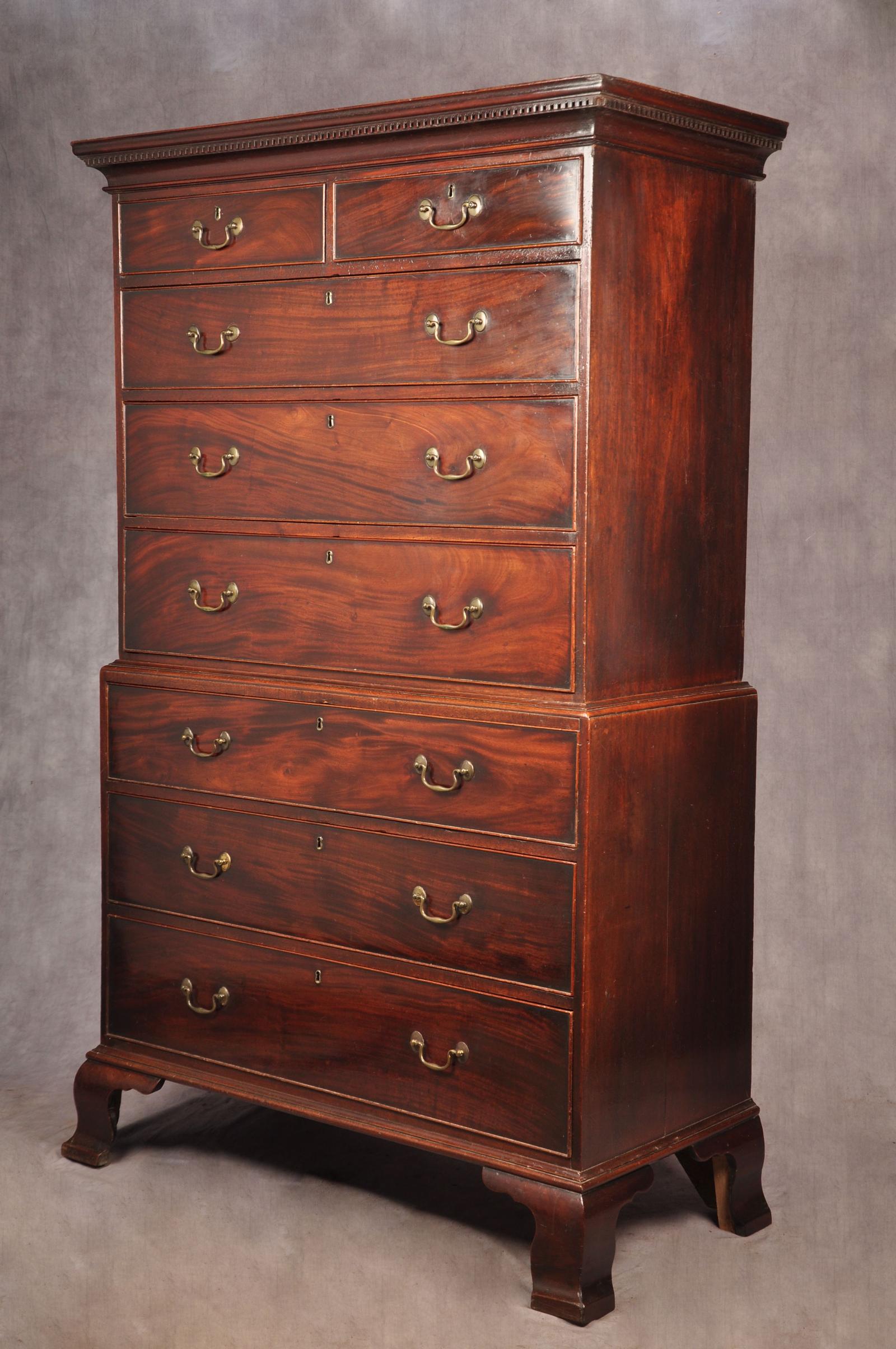 18th Century Mahogany Tallboy (1 of 13)