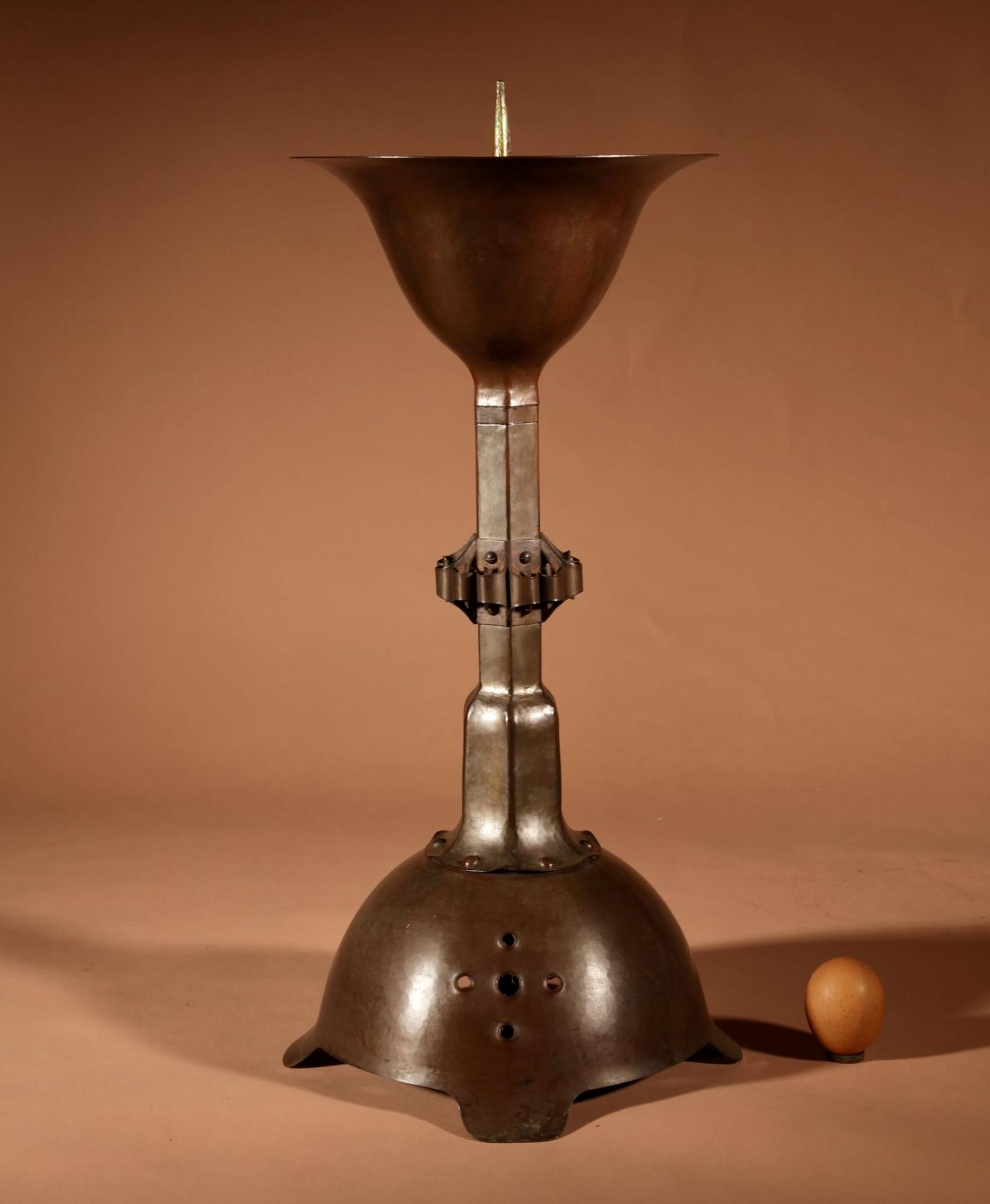 Impressive Large Amsterdam School Pricket Copper Candlestick (1 of 7) Impressive Large Amsterdam School Pricket Copper Candlestick (1 of 7)